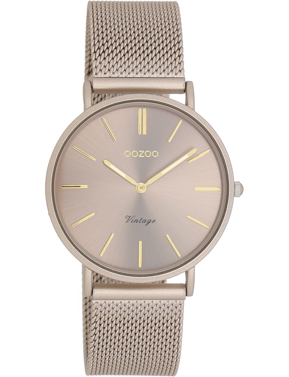 Oozoo Vintage Damenuhr C20337 Taupe Milanaiseband 36 mm