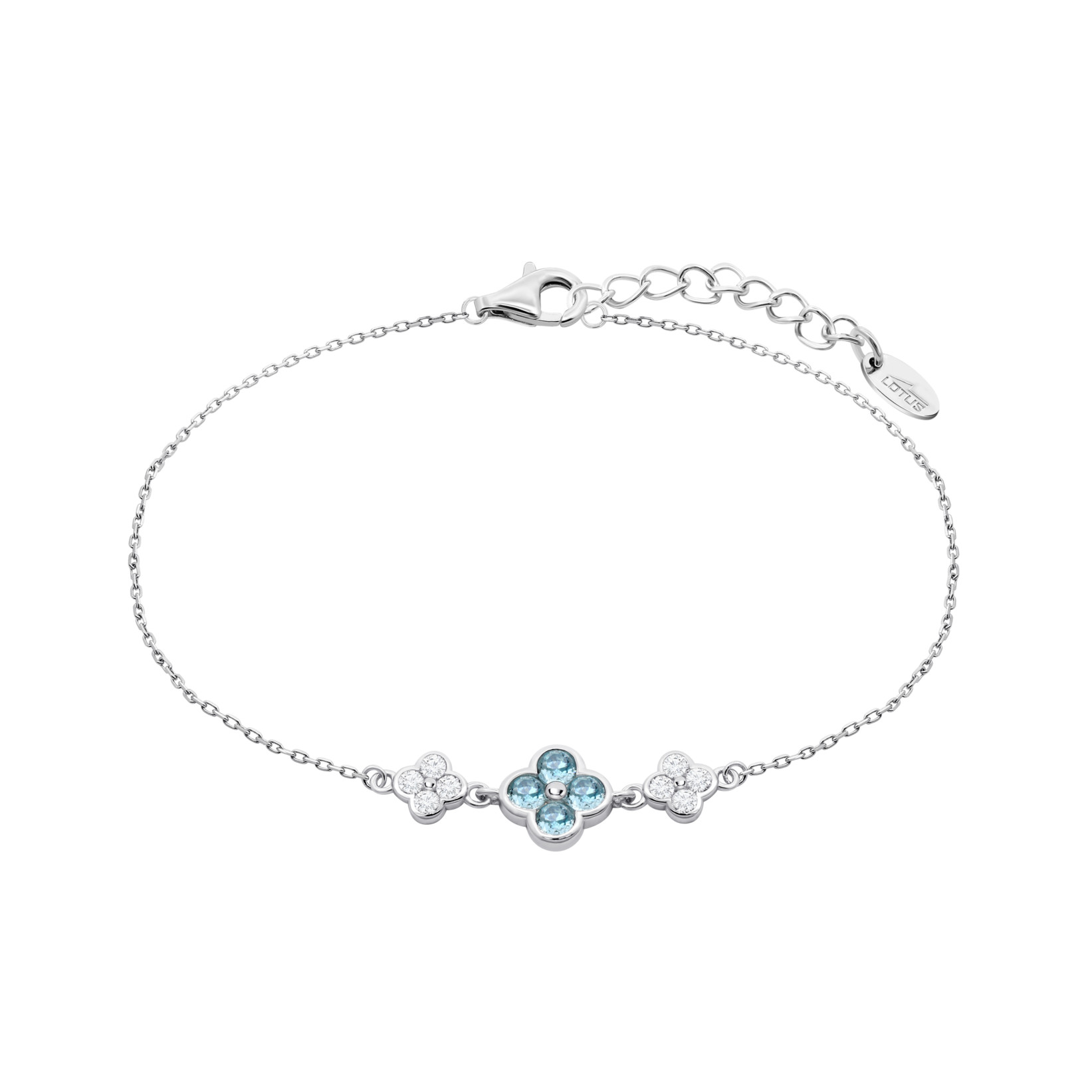 Lotus Silver Armband LP3932-2/1 blau & weiß – 925 Silber Zirkonia Damen 16+3 cm
