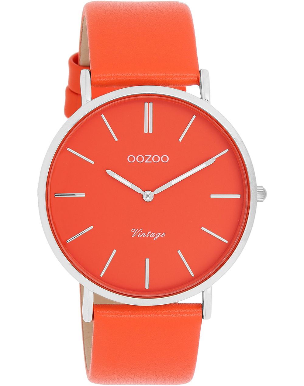 Oozoo Vintage Damenuhr C20320 Orange Lederband Orange 40 mm