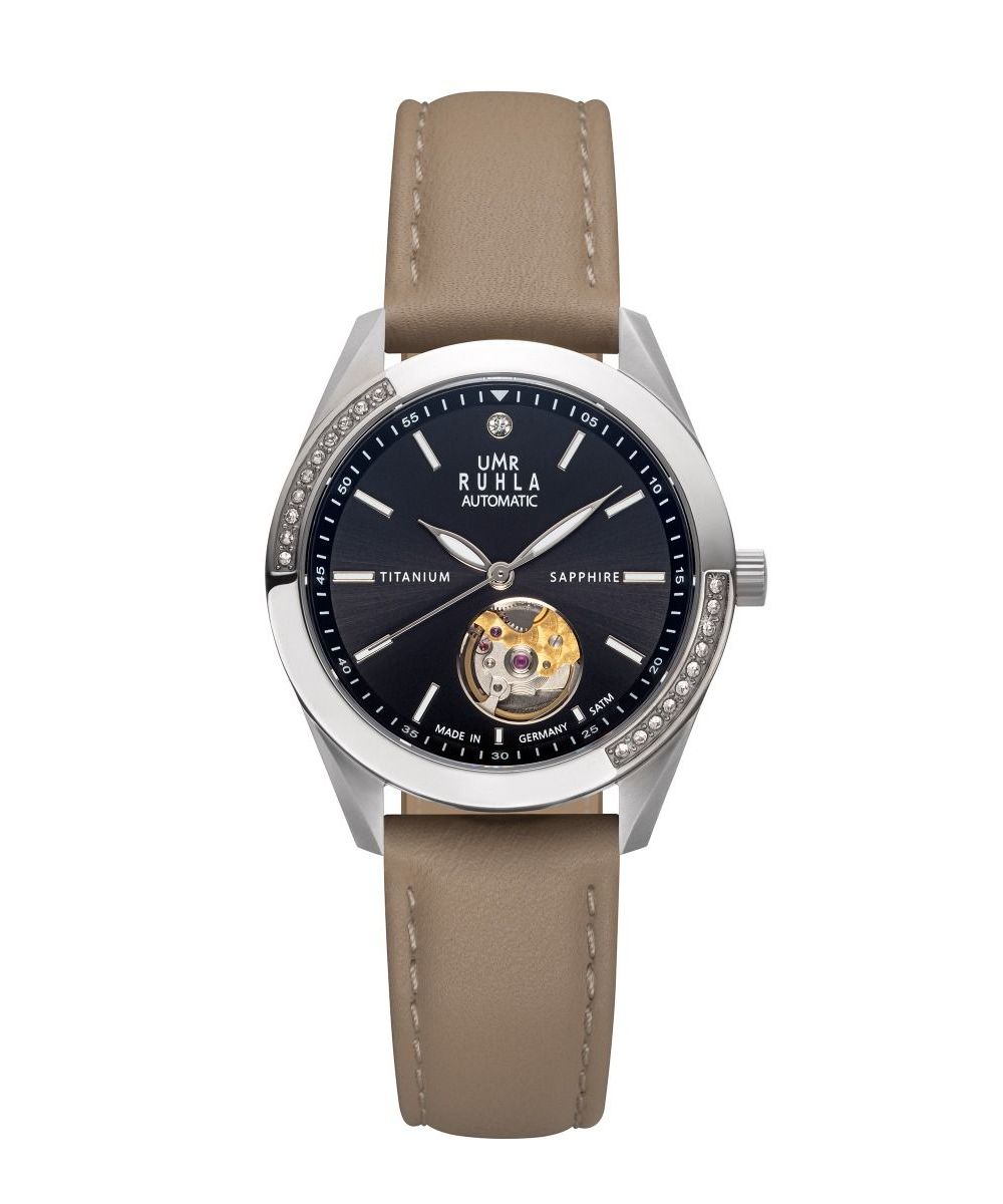 UMR Ruhla Titan Damen Automatikuhr 21872 Lederband Taupe 36 mm UMR Ruhla Titan Damen Automatikuhr 21872 Lederband Taupe 36 mm