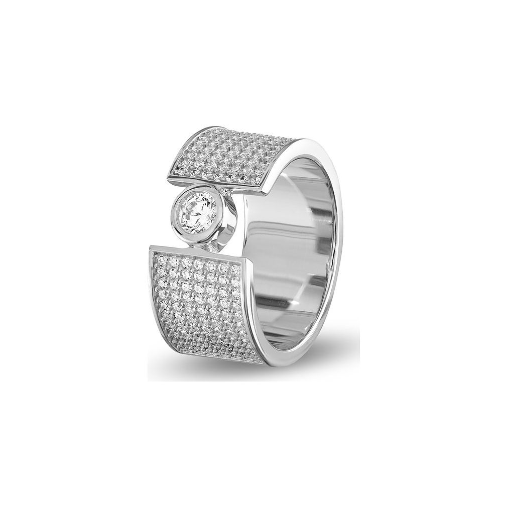 JETTE Cascade Ring für Damen 925 Silber mit Zirkonia JETTE Cascade Ring für Damen 925 Silber mit Zirkonia