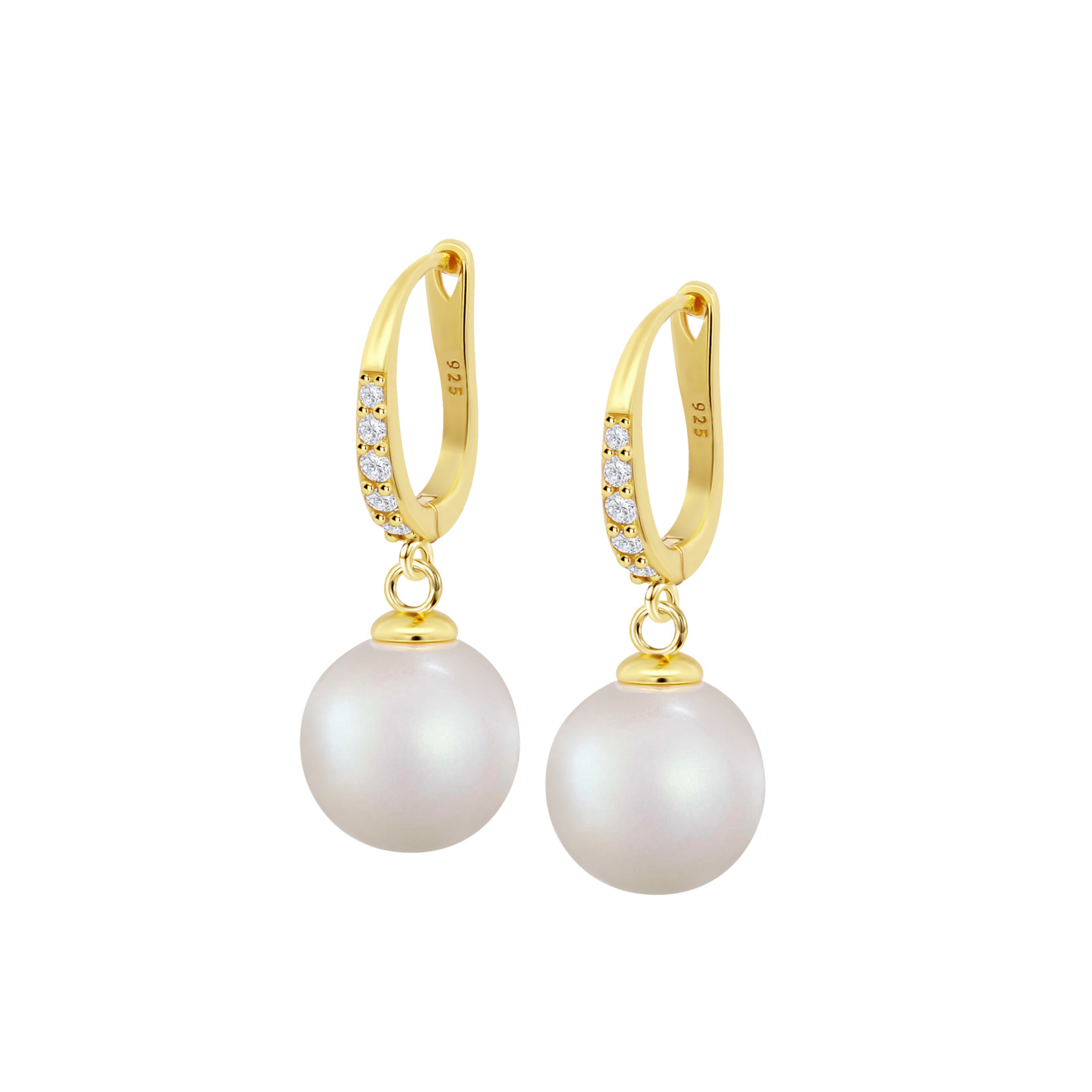 Lotus Silver LP3318-4/2 Ohrringe "Pearls" Vergoldet Zirkonia 12x29 mm