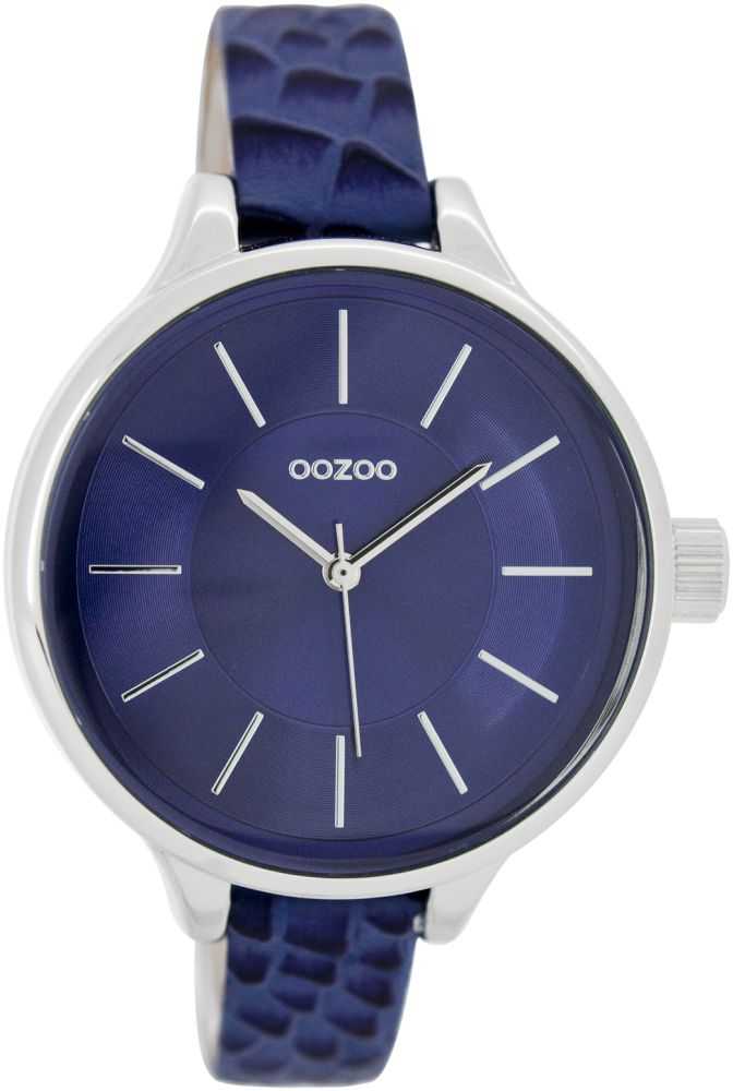 Oozoo Damenuhr C7548 blau - 40 mm - Lederband