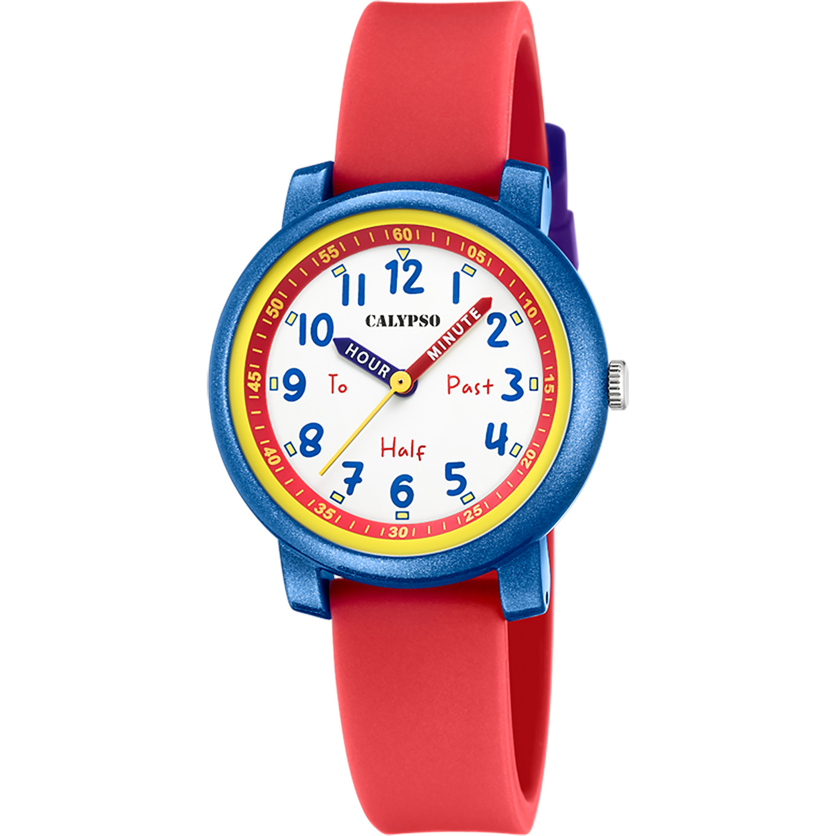 Calypso Junior Kinderuhr Lernuhr K5827-5 – Blau/Rot 32 mm 5 Bar