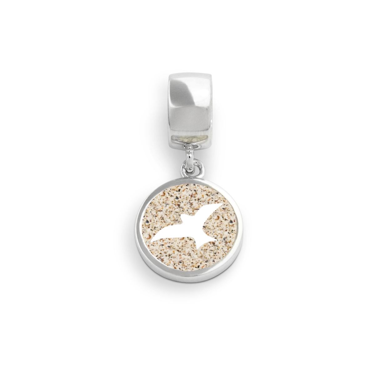 DUR Anhänger Charm F161 „Möwe" Silber Strandsand 10 mm