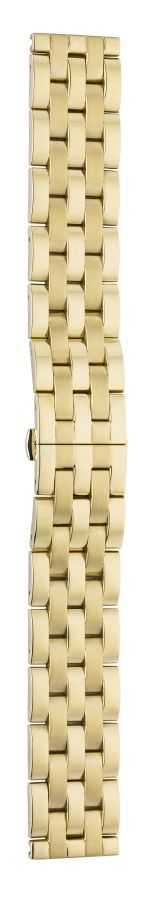 Eichmüller Edelstahl Uhrenband 18, 20 oder 22 mm PVD-gold teilpoliert Butterfly-Schliesse