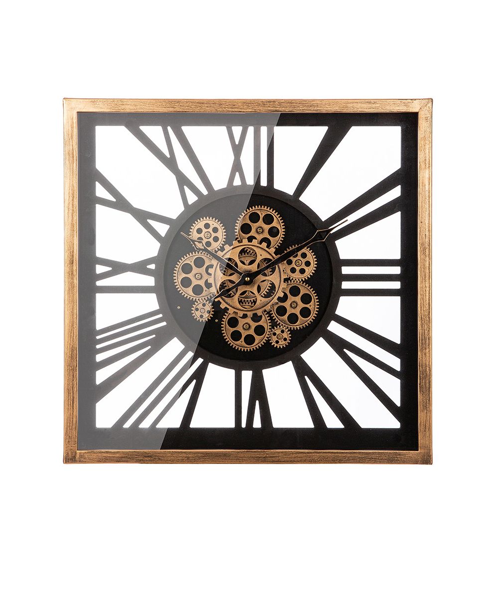 Gilde Wanduhr 52641 "Dente" Zahnradmotiv Metall - 54 cm