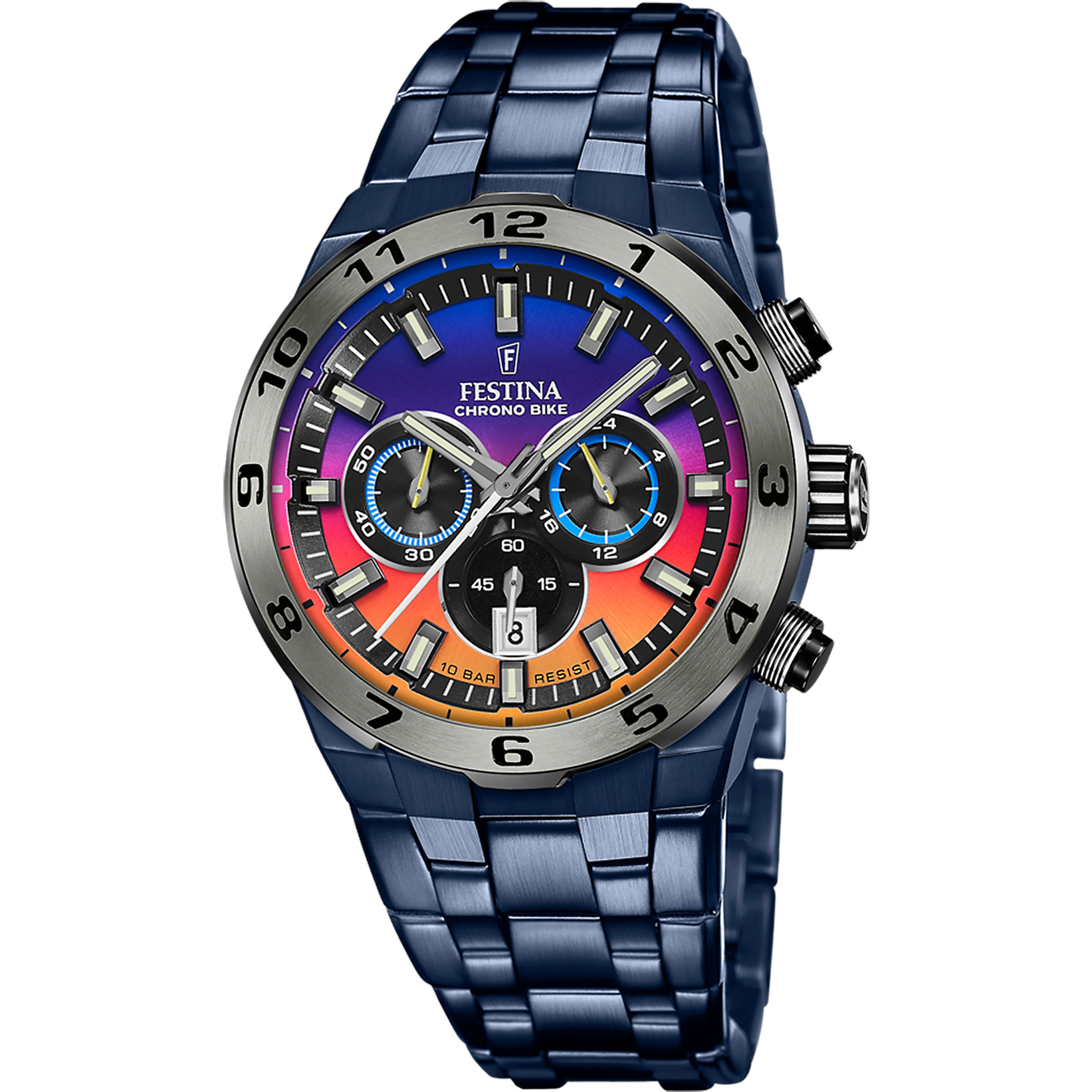 Festina Chronograph F20709-1 Blau Edelstahlband 45 mm | B-Ware (0427) Festina Chronograph F20709-1 Blau Edelstahlband 45 mm | B-Ware (0427)
