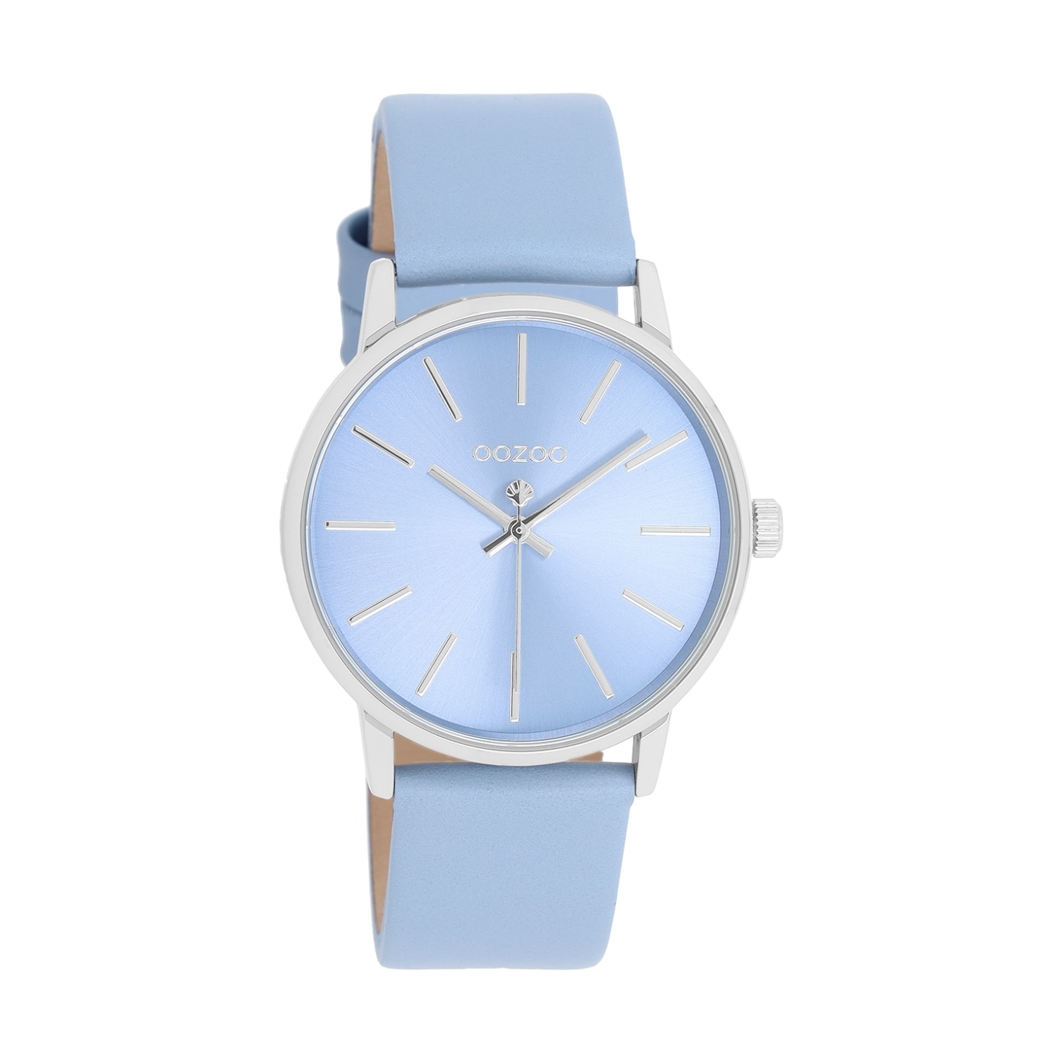 Oozoo Damenuhr C11063 Babyblau Lederband 36 mm