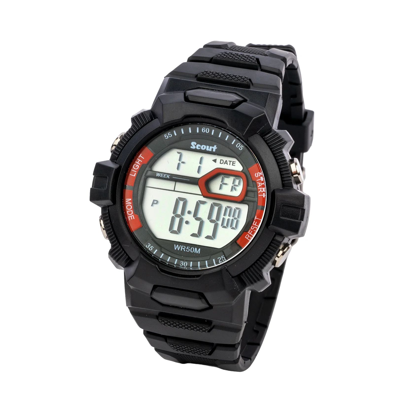 Scout The Digi Kinder Digitaluhr 165000001 Schwarz Kunststoffband 36 mm
