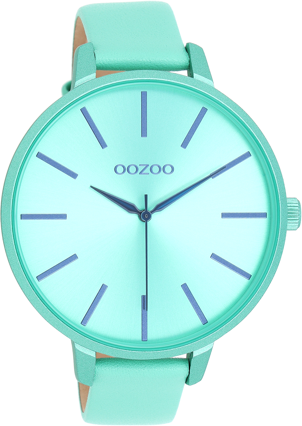 Oozoo XL Damenuhr C11161 Mintgrün Lederband 48 mm