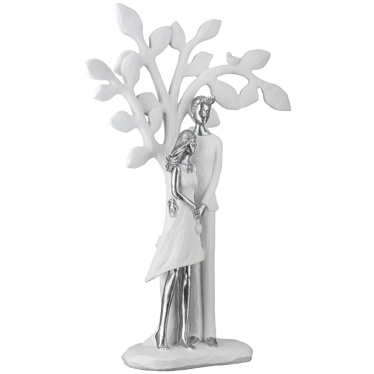 Gilde Dekoobjekt 58813 Paar mit Lebensbaum "Lovely" Kunstharz Weiss - 30 cm  Gilde Dekoobjekt 58813 Paar mit Lebensbaum "Lovely" Kunstharz Weiss - 30 cm