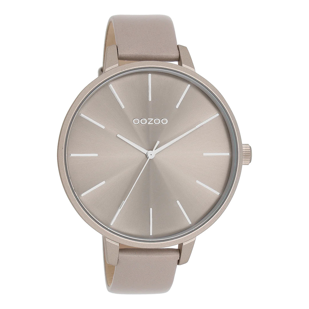 Oozoo XL Damenuhr C11347 Taupe Lederband 48 mm