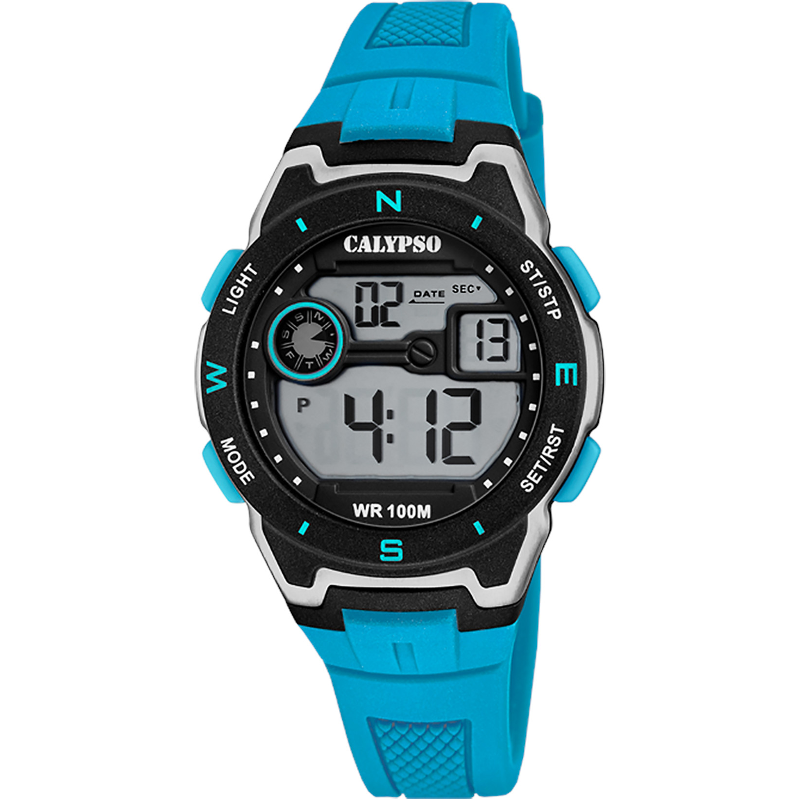 Calypso Junior Digitaluhr K5853-1 – Türkis/Schwarz 36 mm 10 Bar