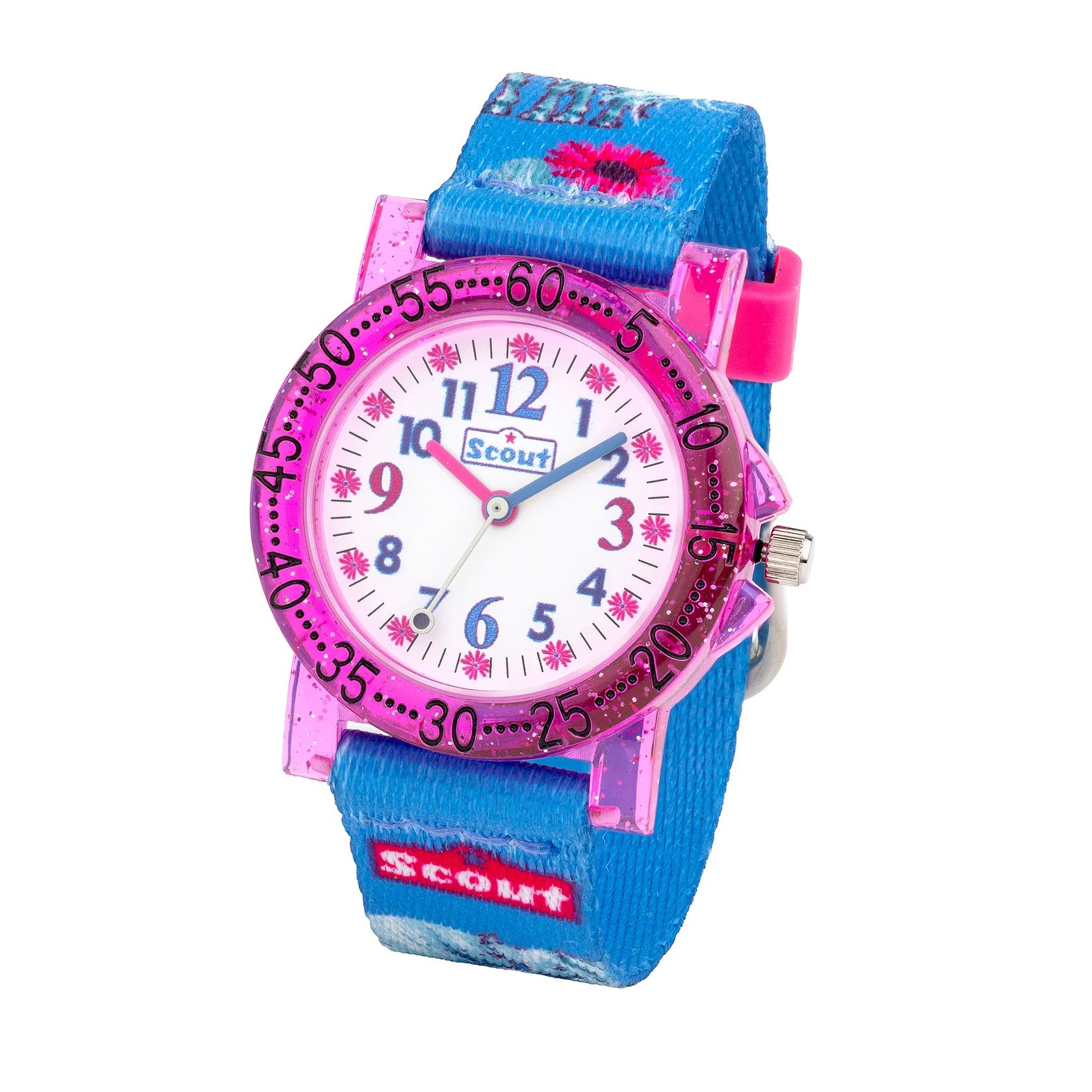 Scout The IT-Collection Kinderuhr 164000030 Pferde-Motiv Textilband 33 mm
