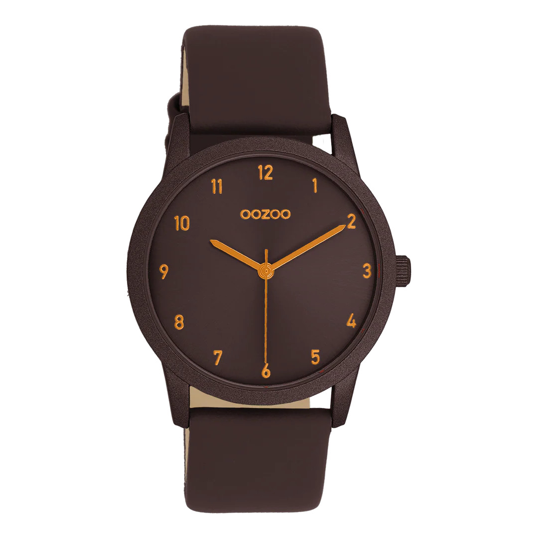 Oozoo Damenuhr C11649 Dunkelbraun Lederband 38 mm
