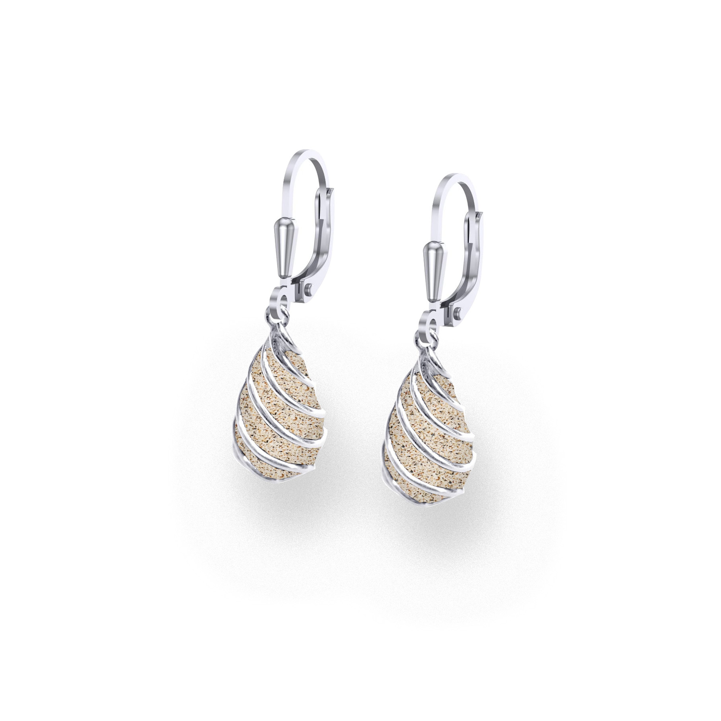 DUR Ohrringe O5675 „Bali" Strandsand 925 Silber 8,5x15 mm