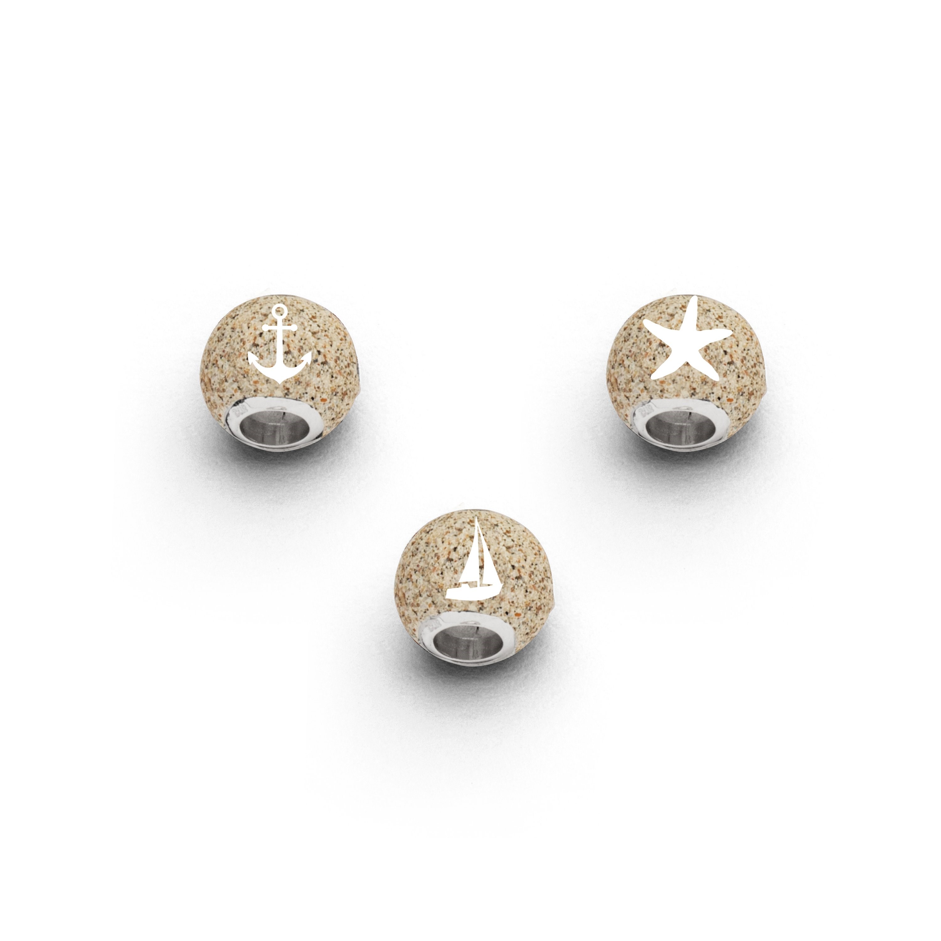 DUR Anhänger Bead P4497 „Wechselperle 2.0" Seestern Anker Ahoi-Schiff 11 mm