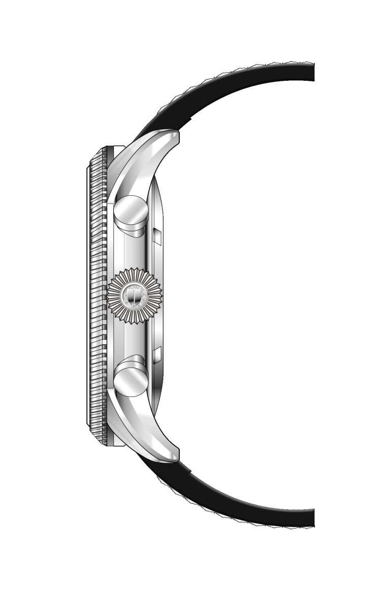 Riedenschild RS6000-06 Herren Chronograph Lederband 45 mm Seitenansicht