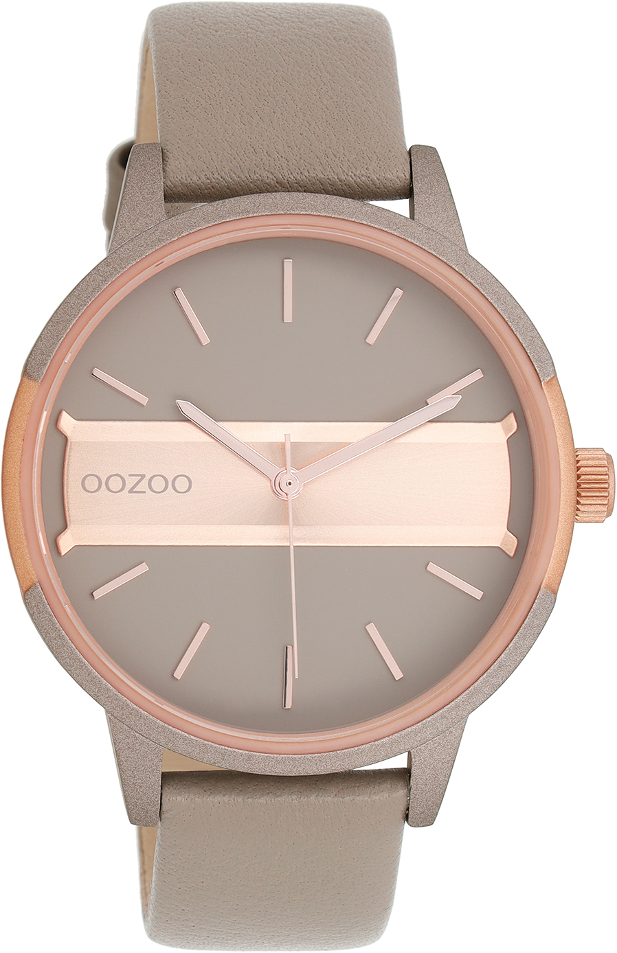 Oozoo Damenuhr C11153 Armbanduhr Lederband Taupe 42 mm