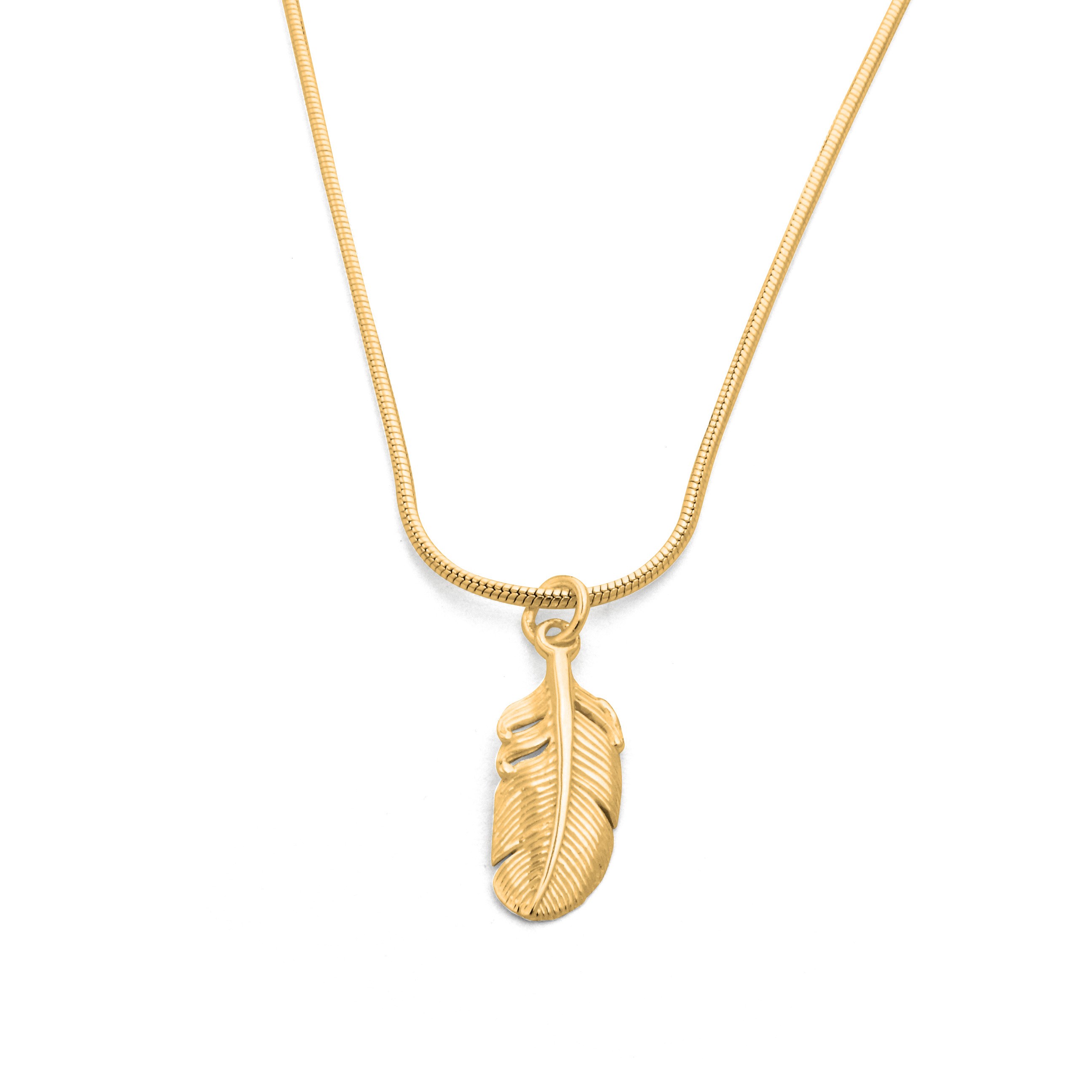 DUR Anhänger P4813 „Feder" 925er Silber Vergoldet 10x30 mm