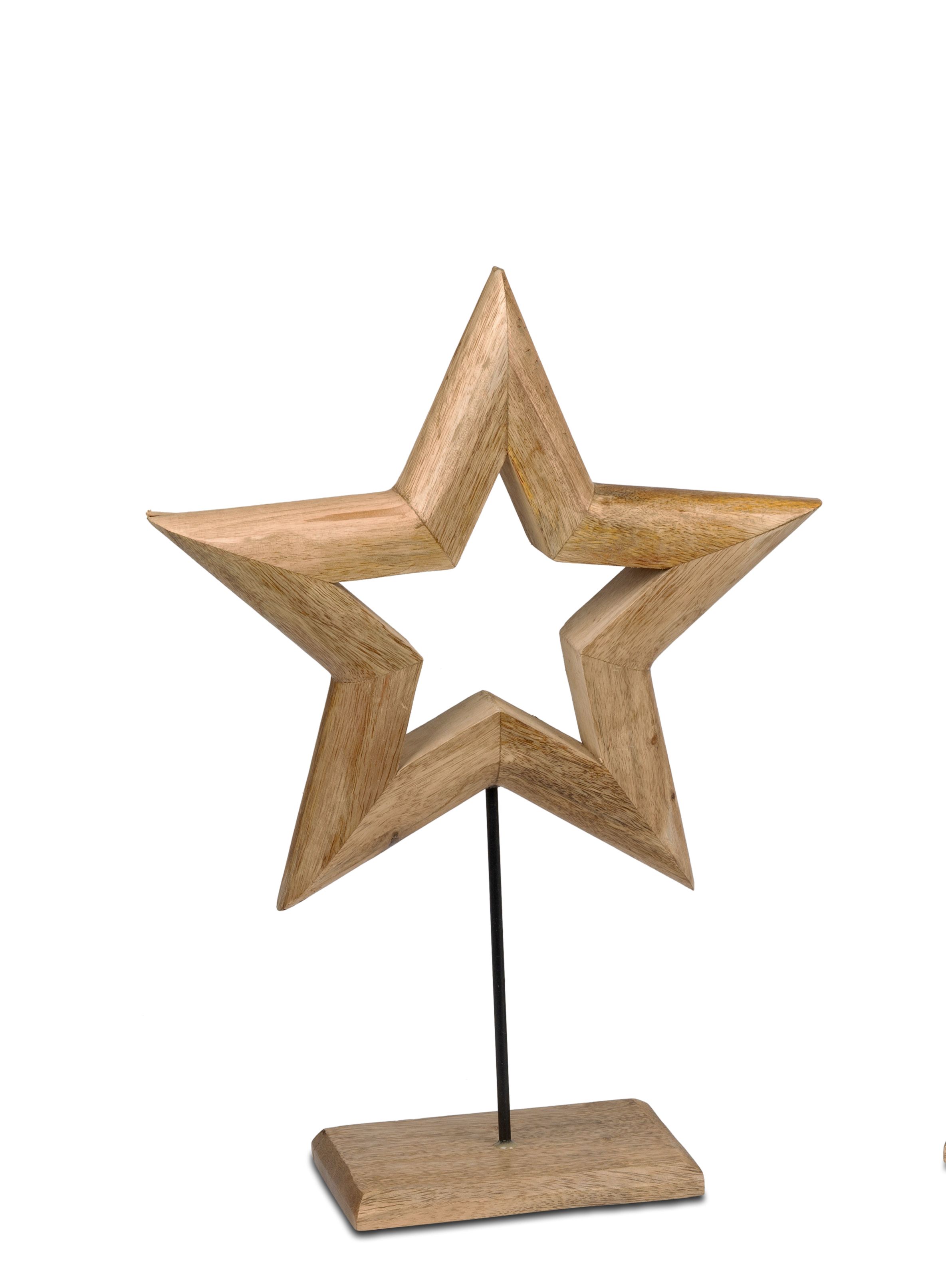 Formano Stern Dekoobjekt Mangoholz 503459 - 42 cm