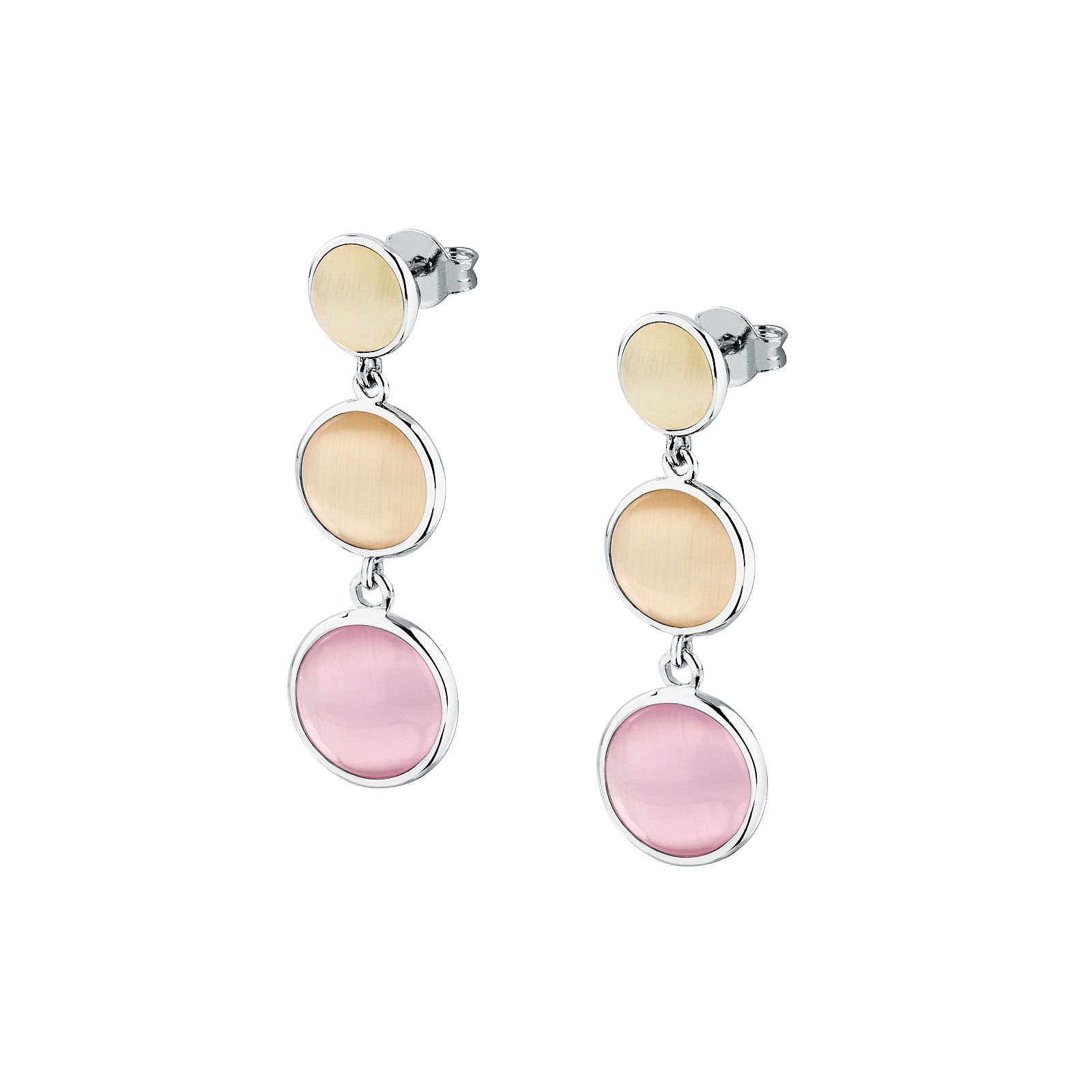 Morellato Venezia Creole SAZM24 – 925 Silber mit rosa Katzenaugenstein 22 mm