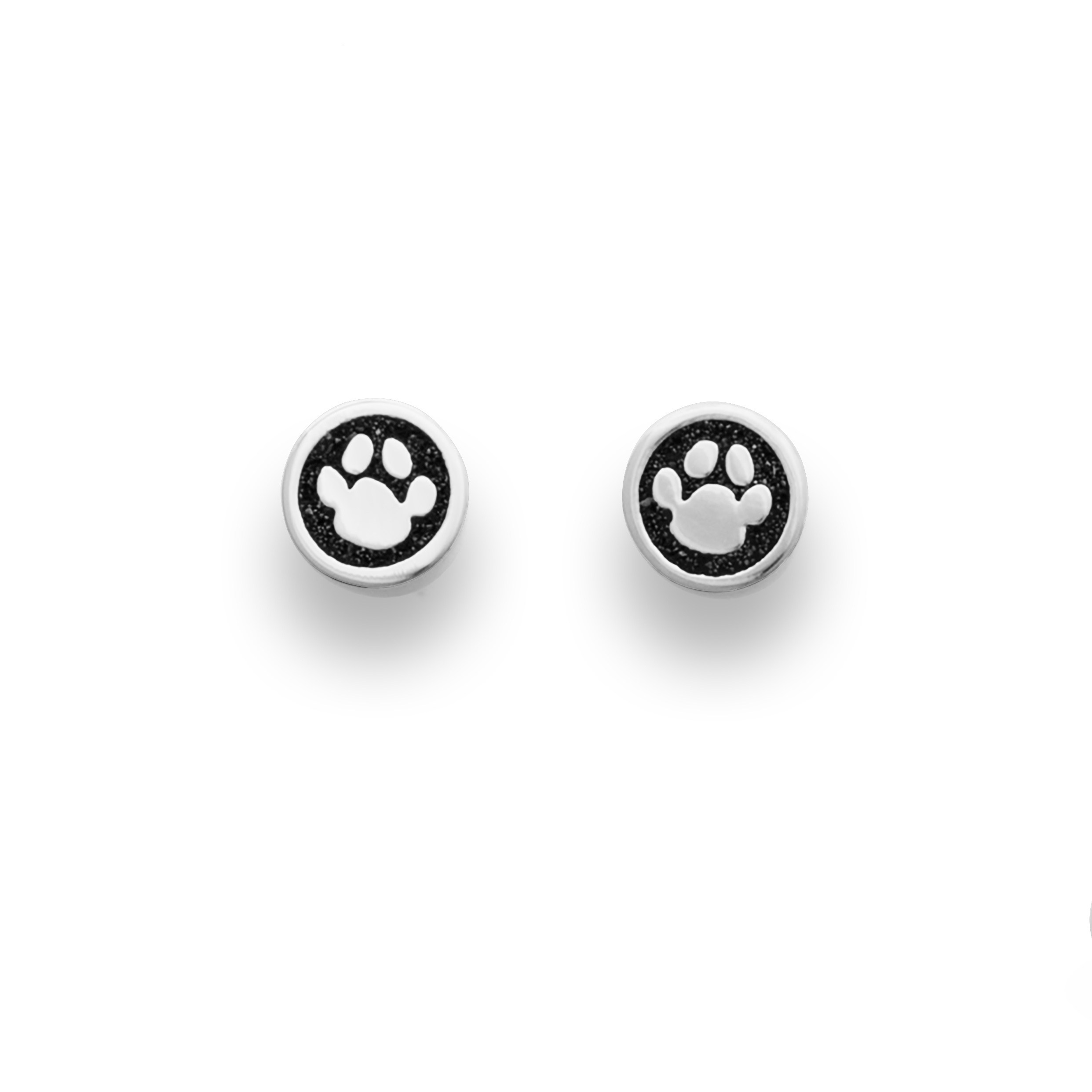 DUR Ohrringe Ohrstecker O4836 „Lucky Dog" Silber Lavasand 8 mm