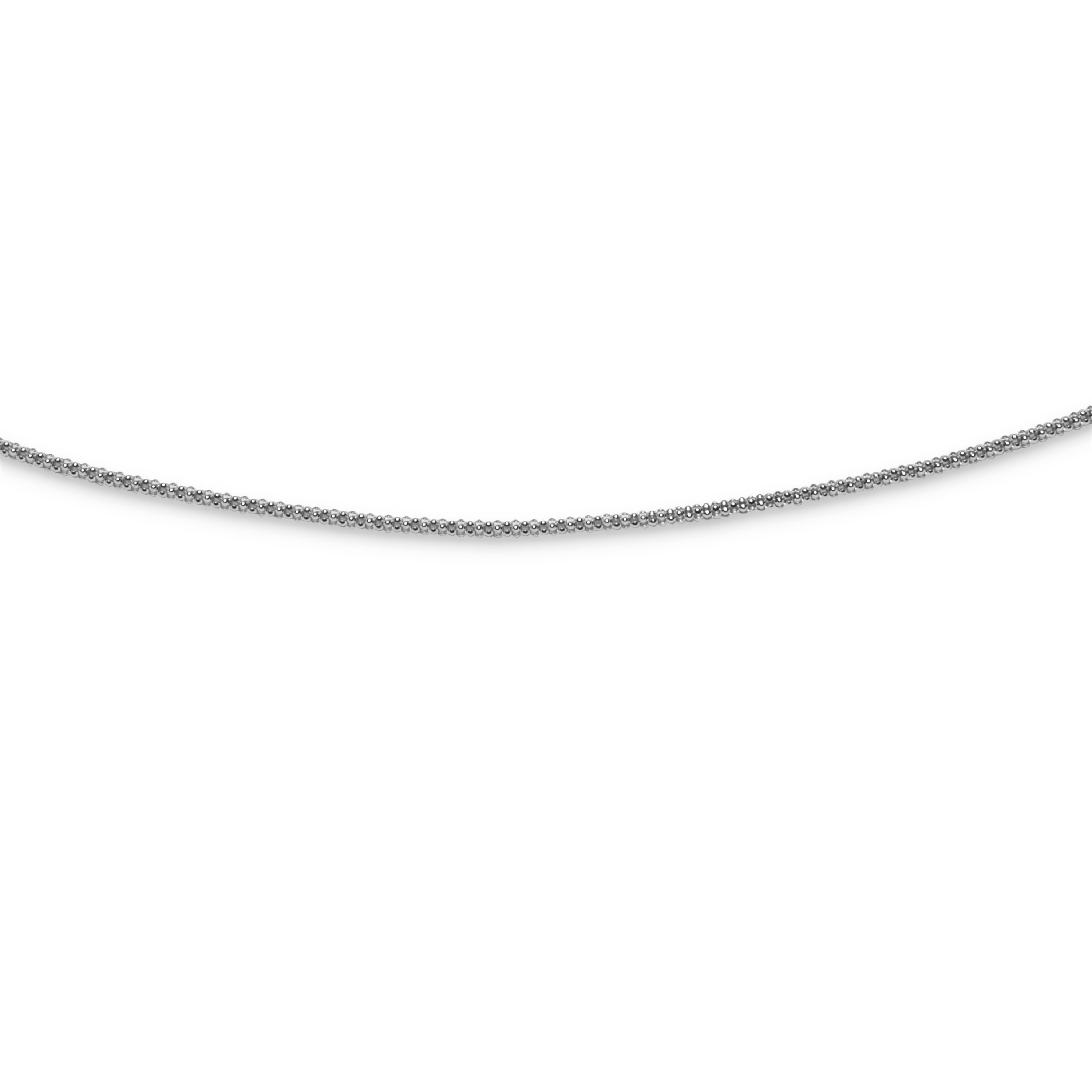 DUR Schmuck Kette K2256 „Popcorn, dünn“ 925er Silber 45 cm