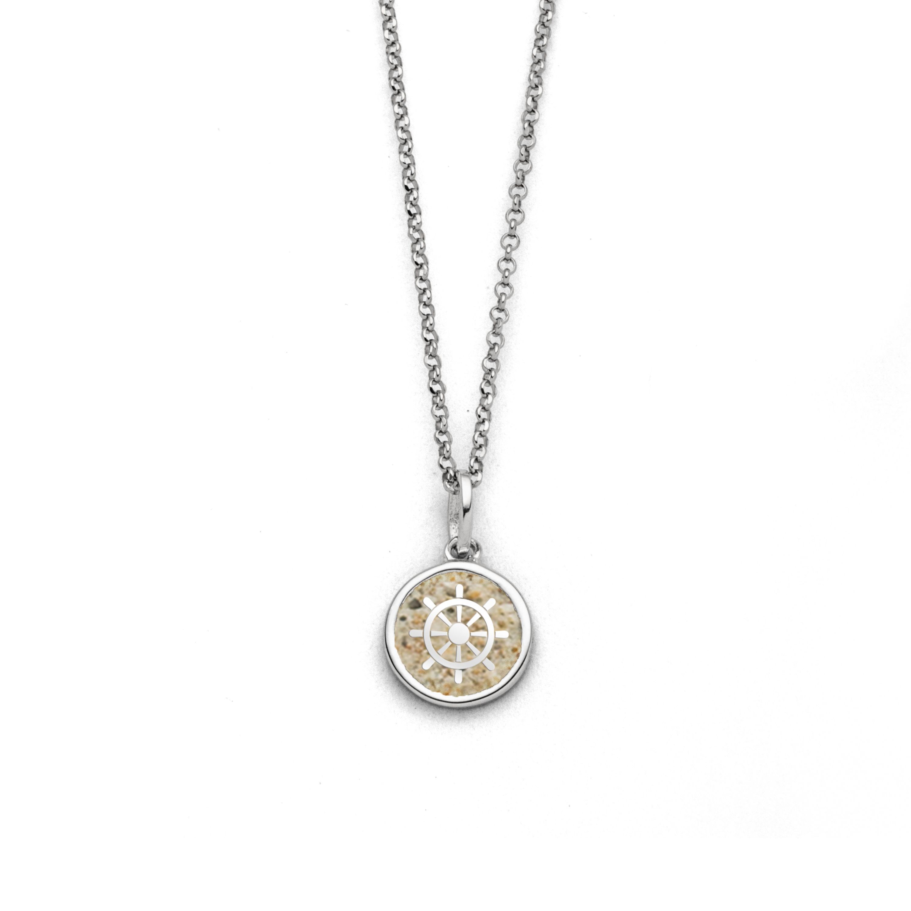 DUR Halskette K2962 „Steuerrad 2.0" 925Silber Strandsand 45 cm