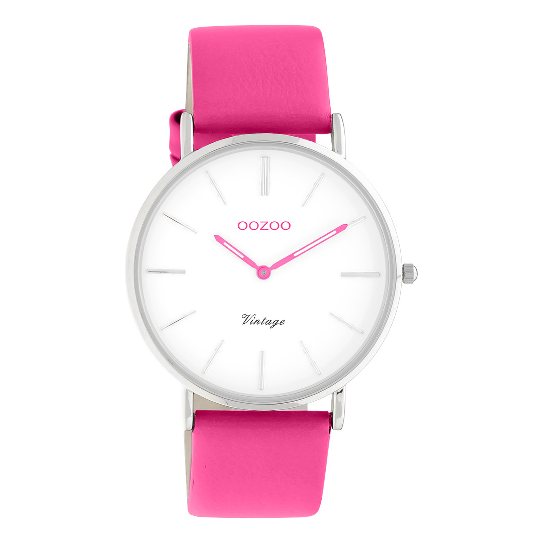 Oozoo Vintage Damenuhr C20280 Lederband Pink 40 mm