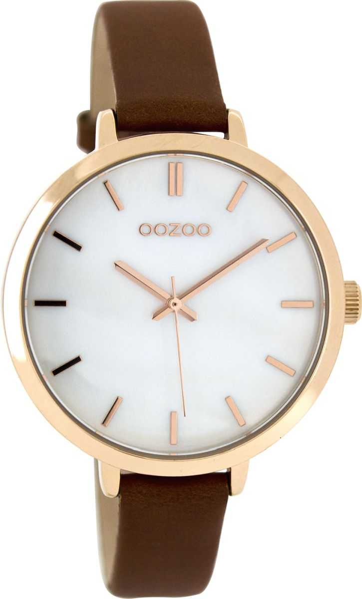 Oozoo Damenuhr C8358 - rose/braun/perlmuttoptik - Lederband - 38 mm