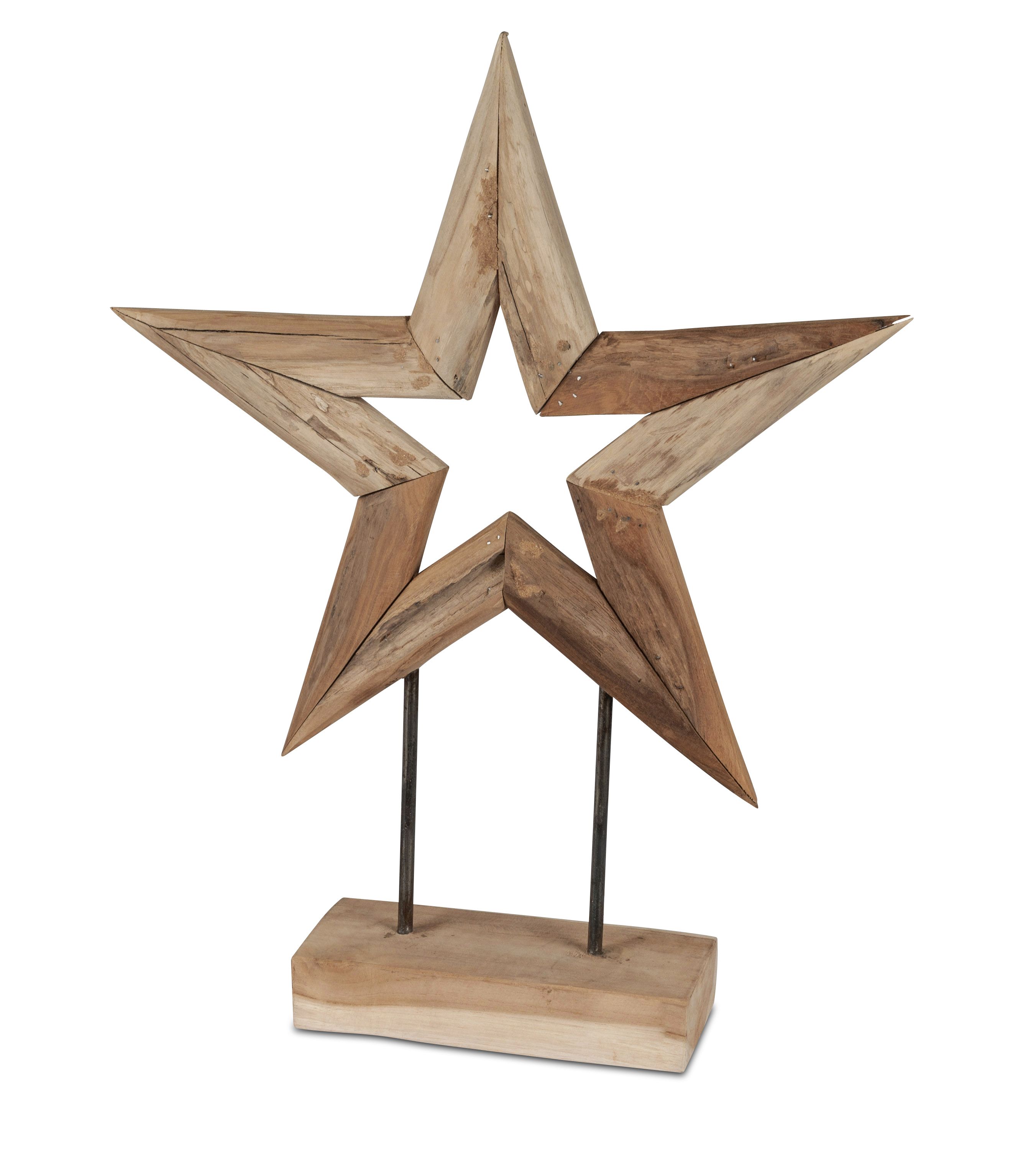 Formano Stern Dekoobjekt Teakholz 619938 - 40 cm