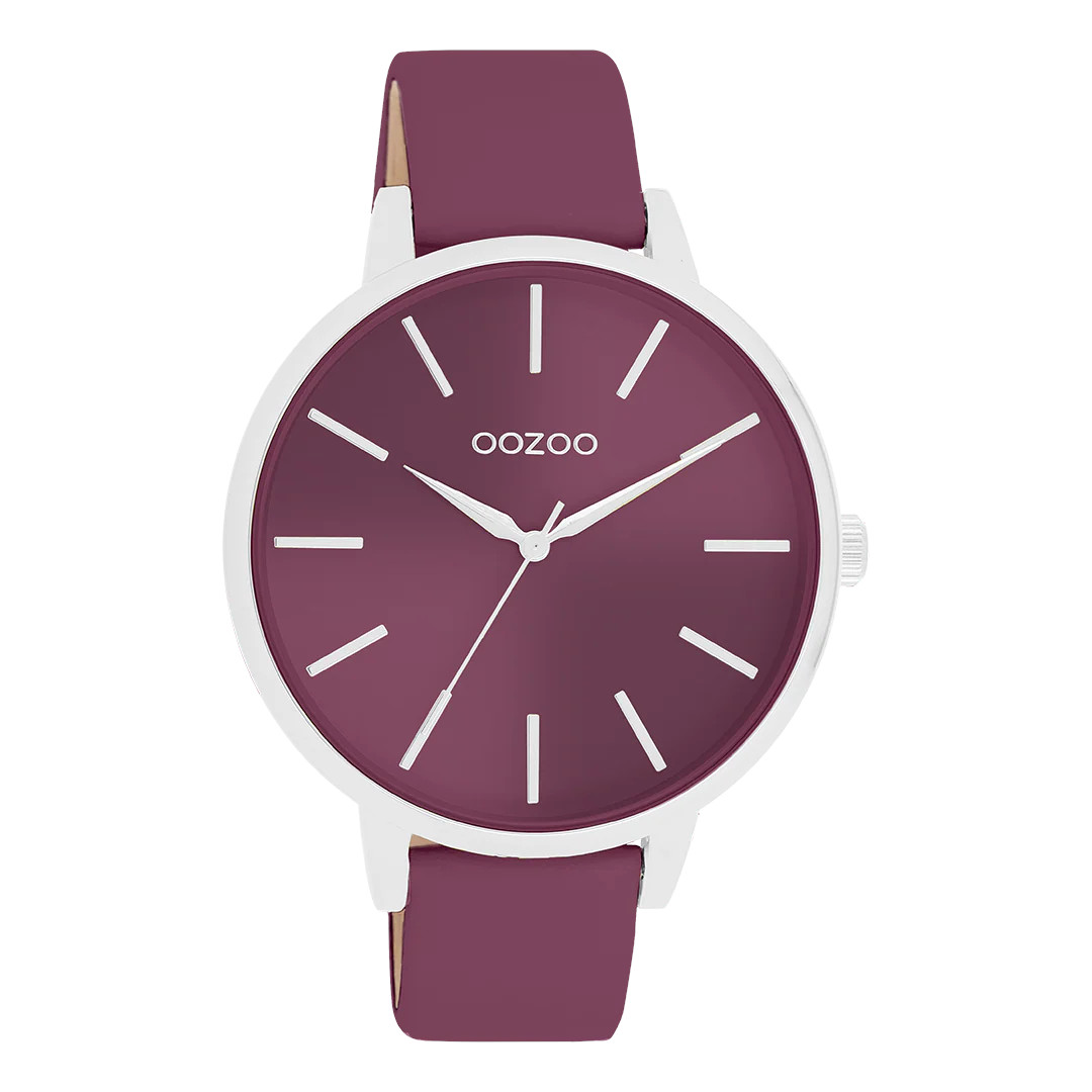 Oozoo Damenuhr C11547 Lila Lederband 42 mm