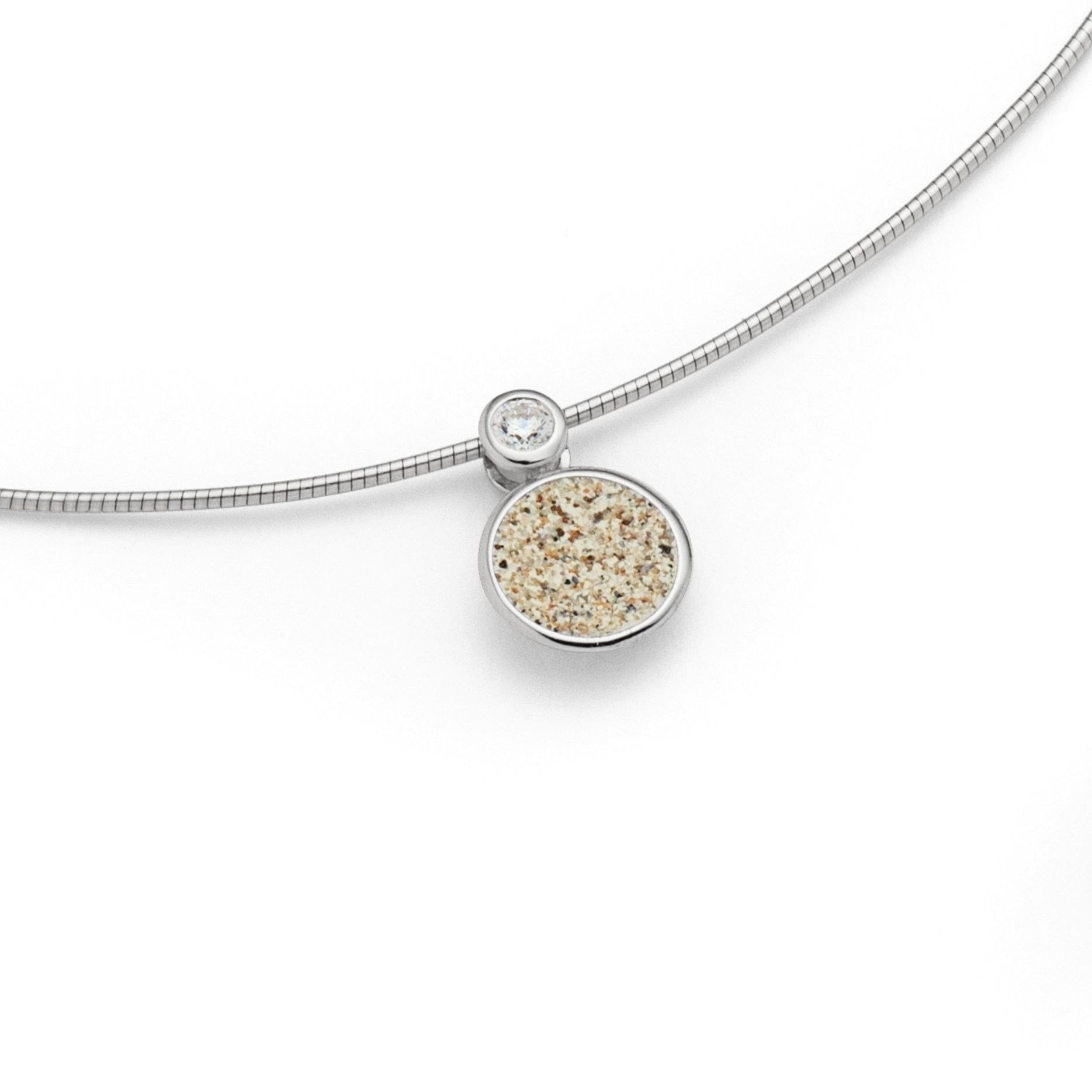 DUR Halskette K2456 „Polarstern“ 925er Silber Strandsand 42 cm