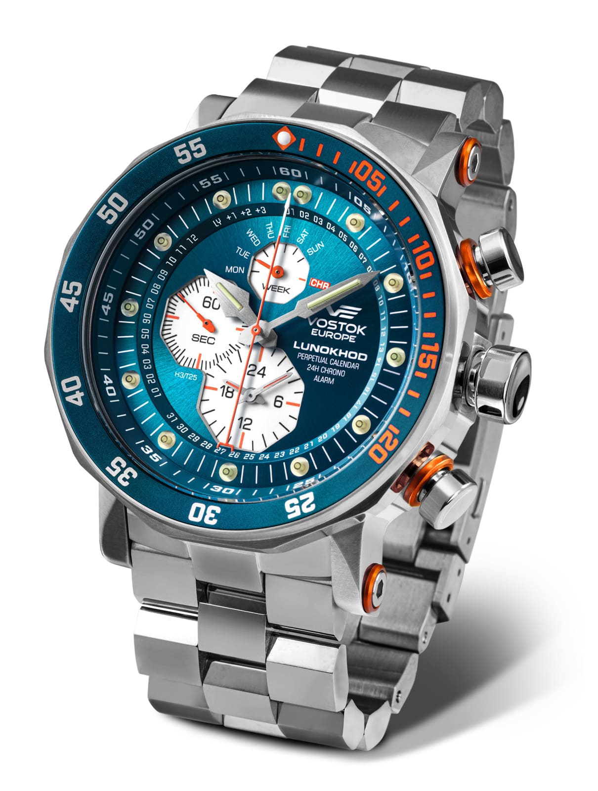 Vostok Europe Lunokhod-2 Chronograph 620A636-B – Edelstahl Herrenuhr 49 mm, 20 ATM