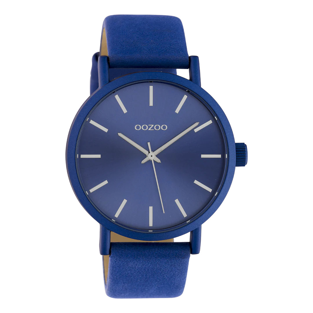 Oozoo Damenuhr C10452 Blau Lederband 42 mm