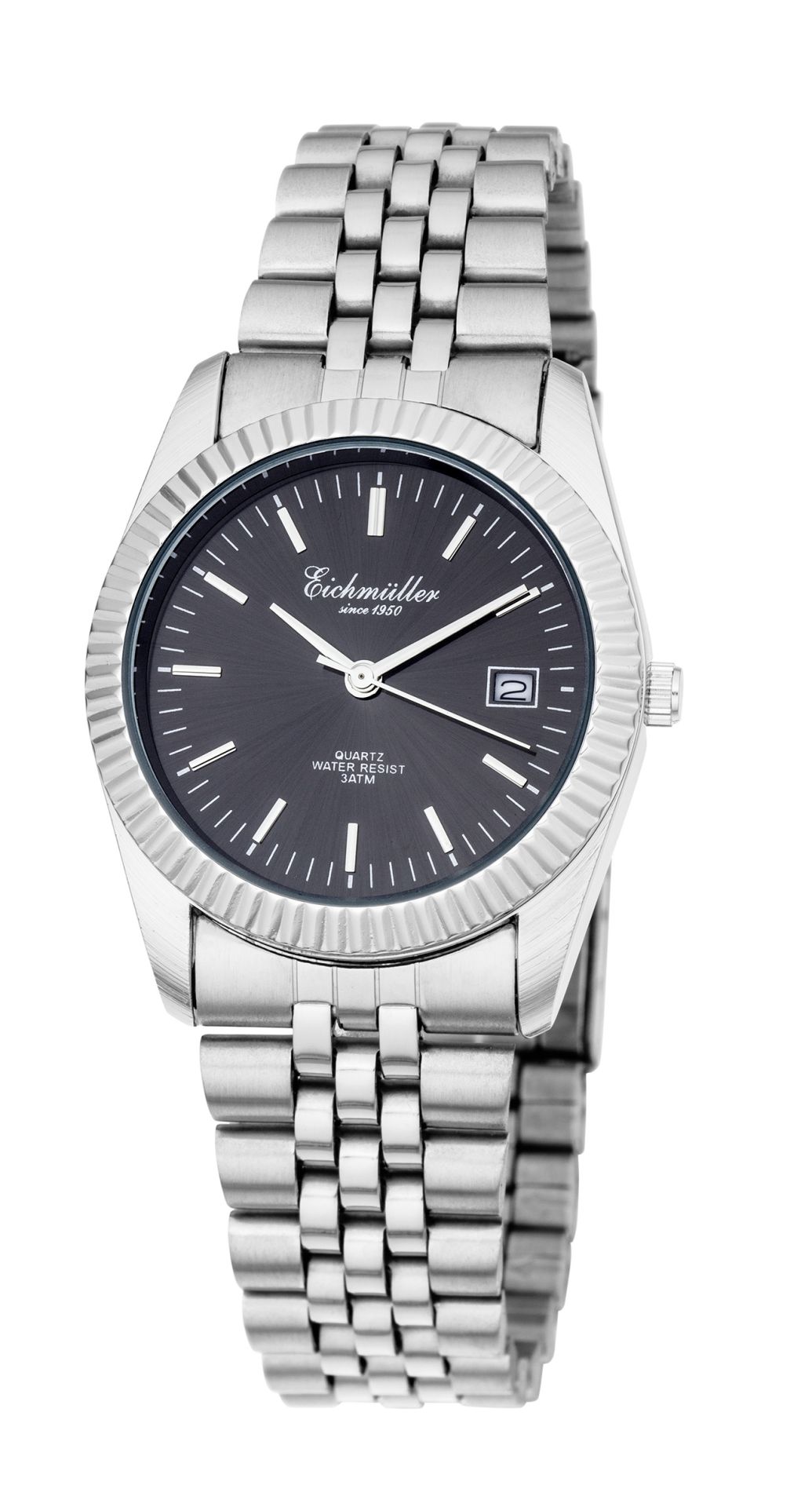Eichmüller Damenuhr 7083-02 Anthrazit Metallband 35 mm