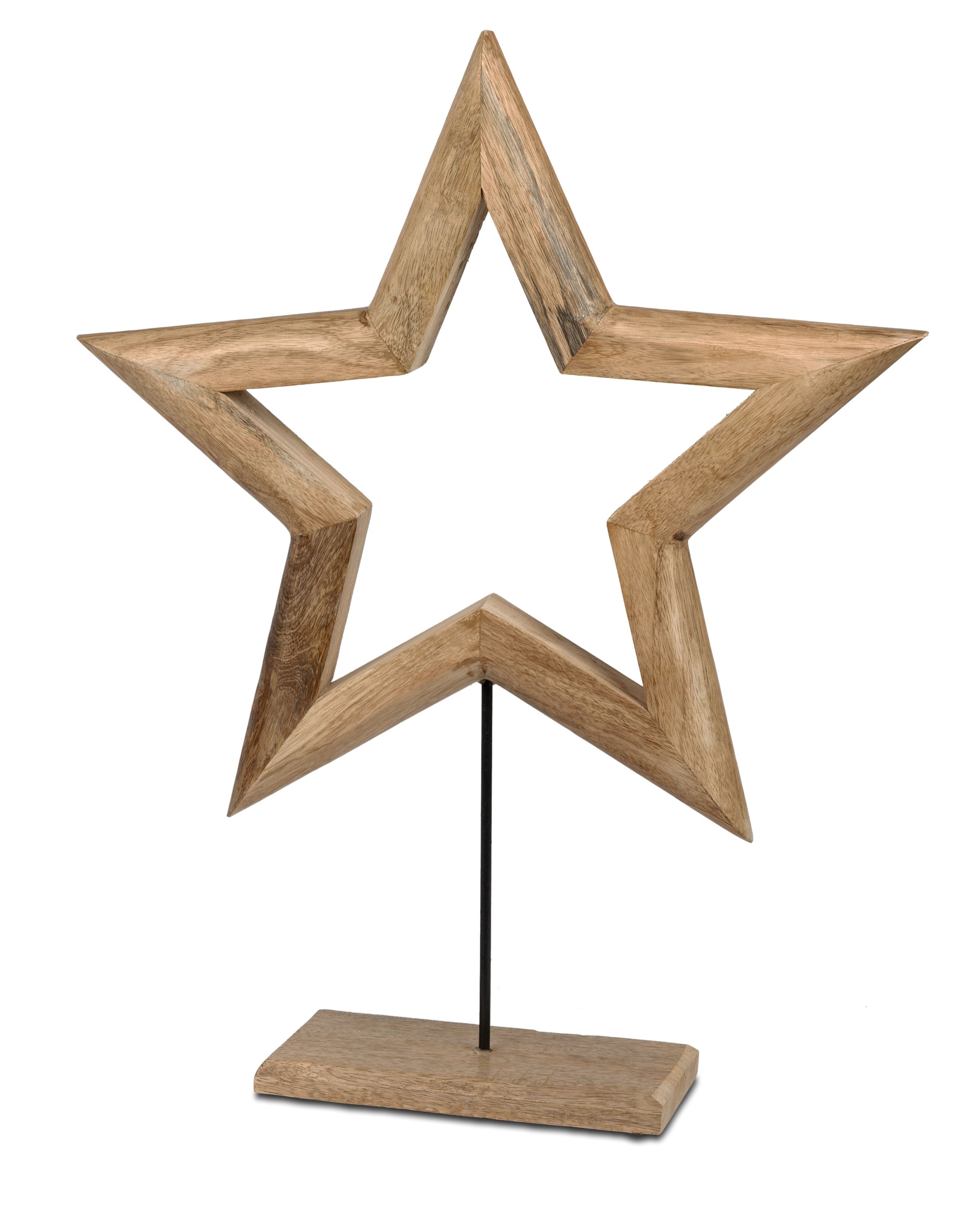 Formano Stern Dekoobjekt Mangoholz 503473 - 50 cm