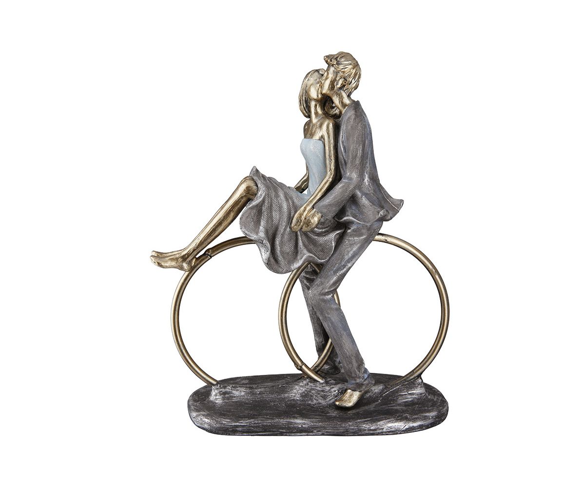 Gilde Dekoobjekt 37449 "Paar auf Ringen" Hochzeitsmotiv 20x25 cm