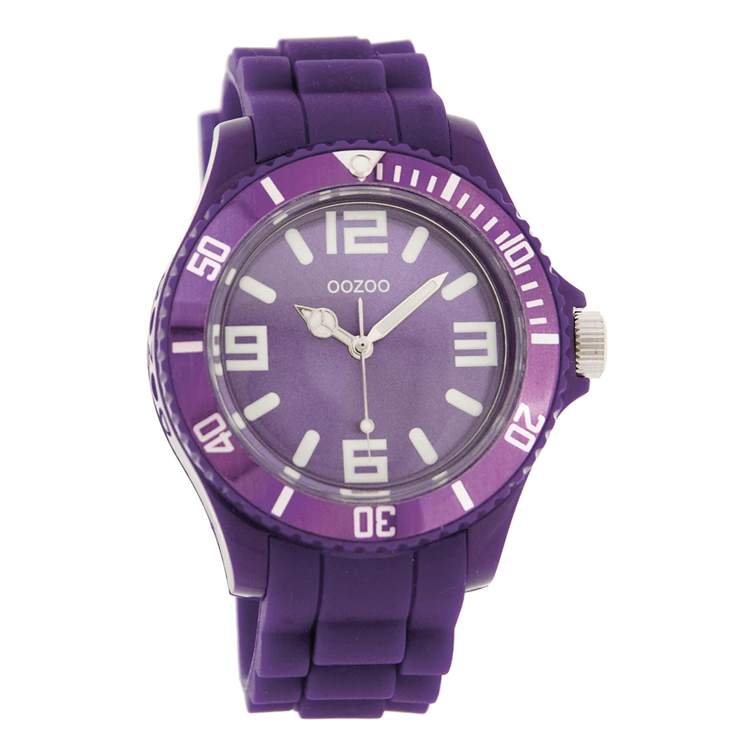 Oozoo Armbanduhr C4290 Lila Silikonband 43 mm Oozoo Armbanduhr C4290 Lila Silikonband 43 mm