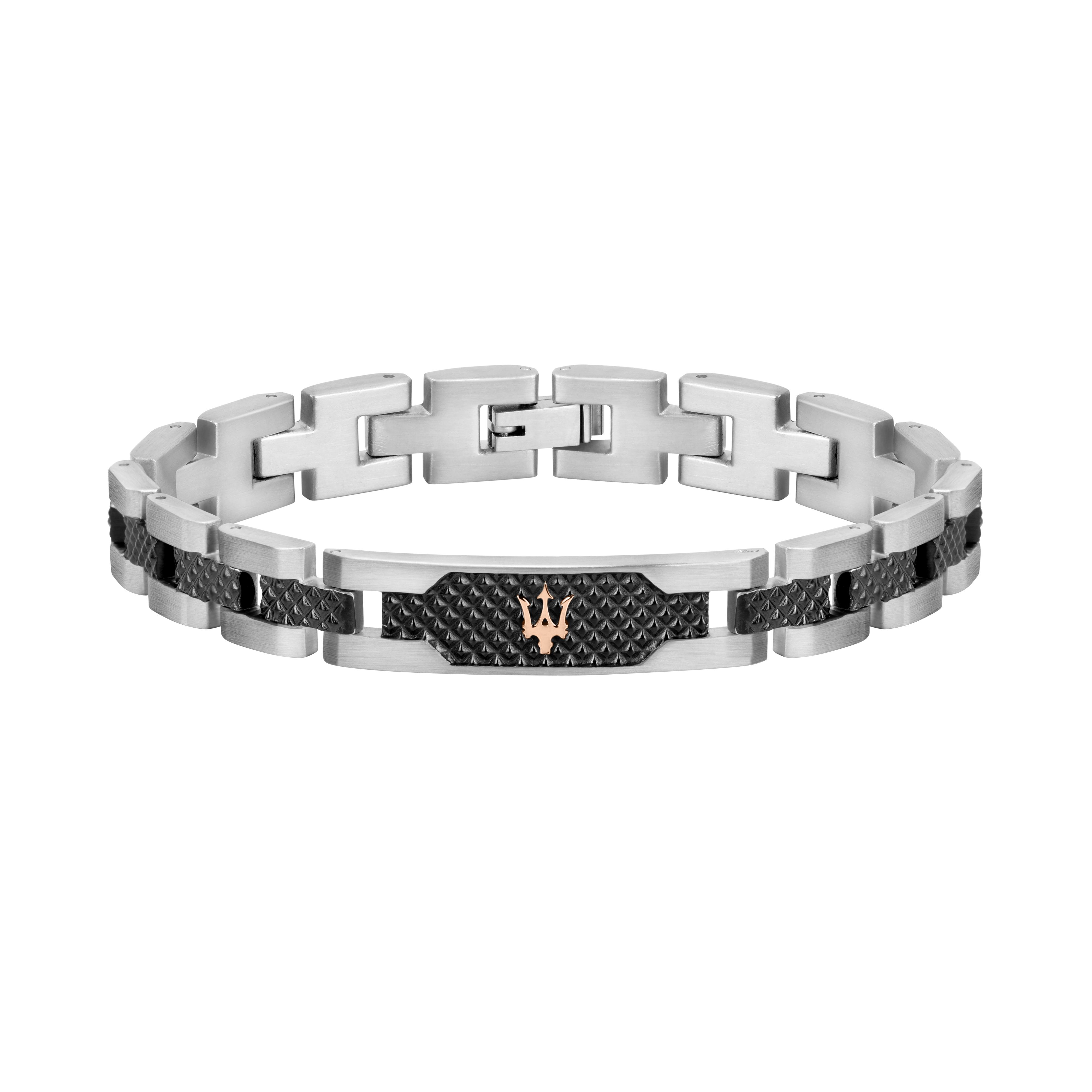 Maserati Iconic JM419ASC01 Armband für Herren Edelstahl/Schwarz