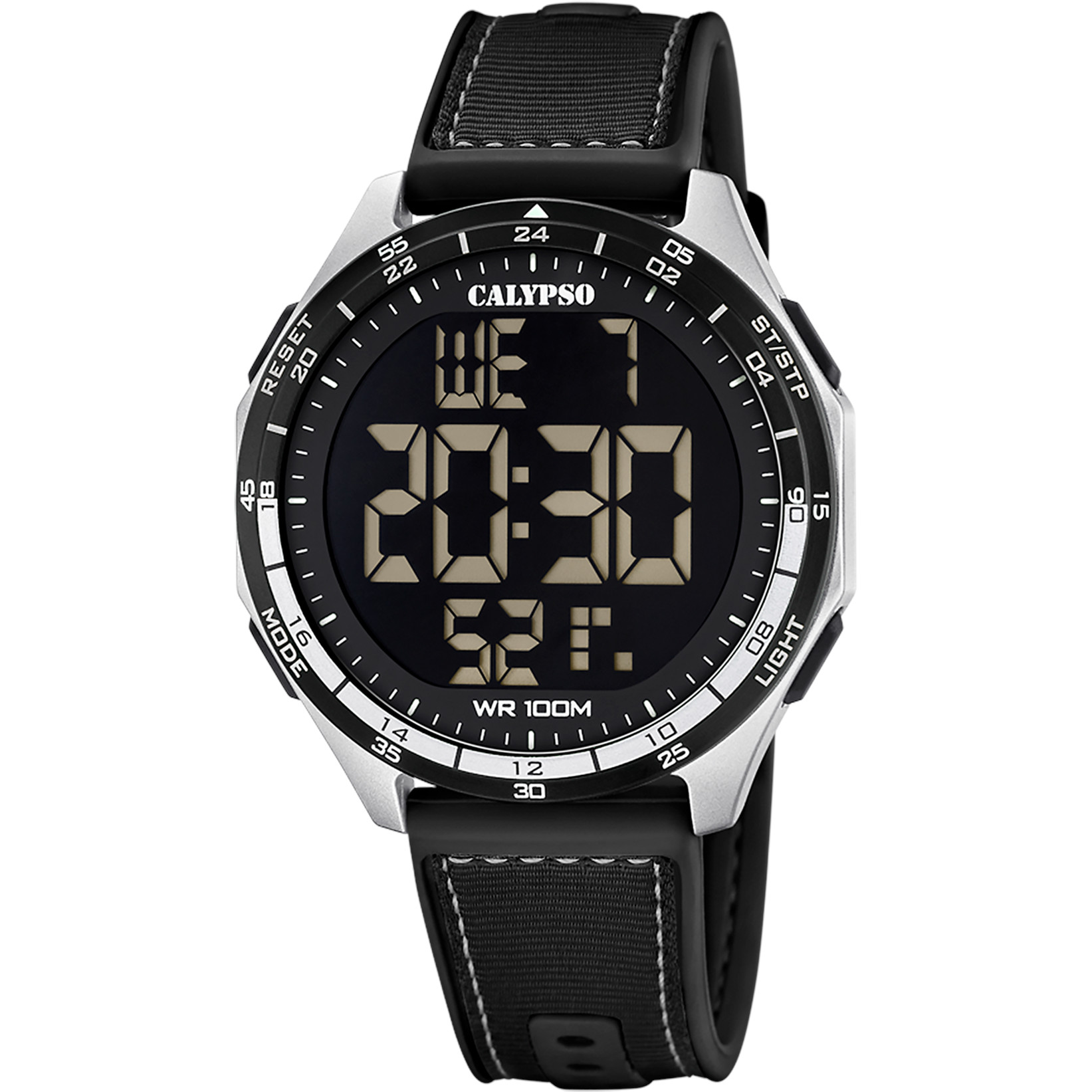Calypso Herrenuhr K5887-4 – Digitale Sportuhr Schwarz 46,9 mm 10 Bar