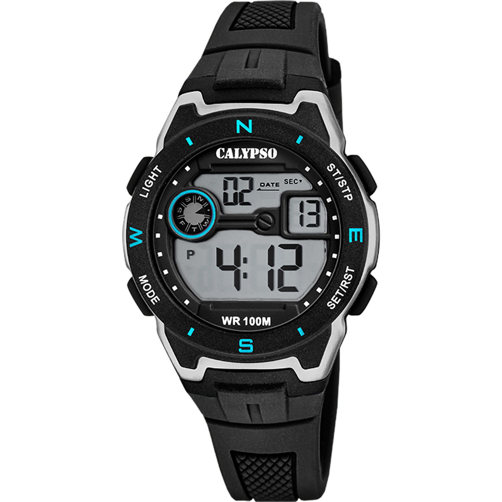 Calypso Junior Digitaluhr K5853-4 – Schwarz/Türkis 36 mm 10 Bar