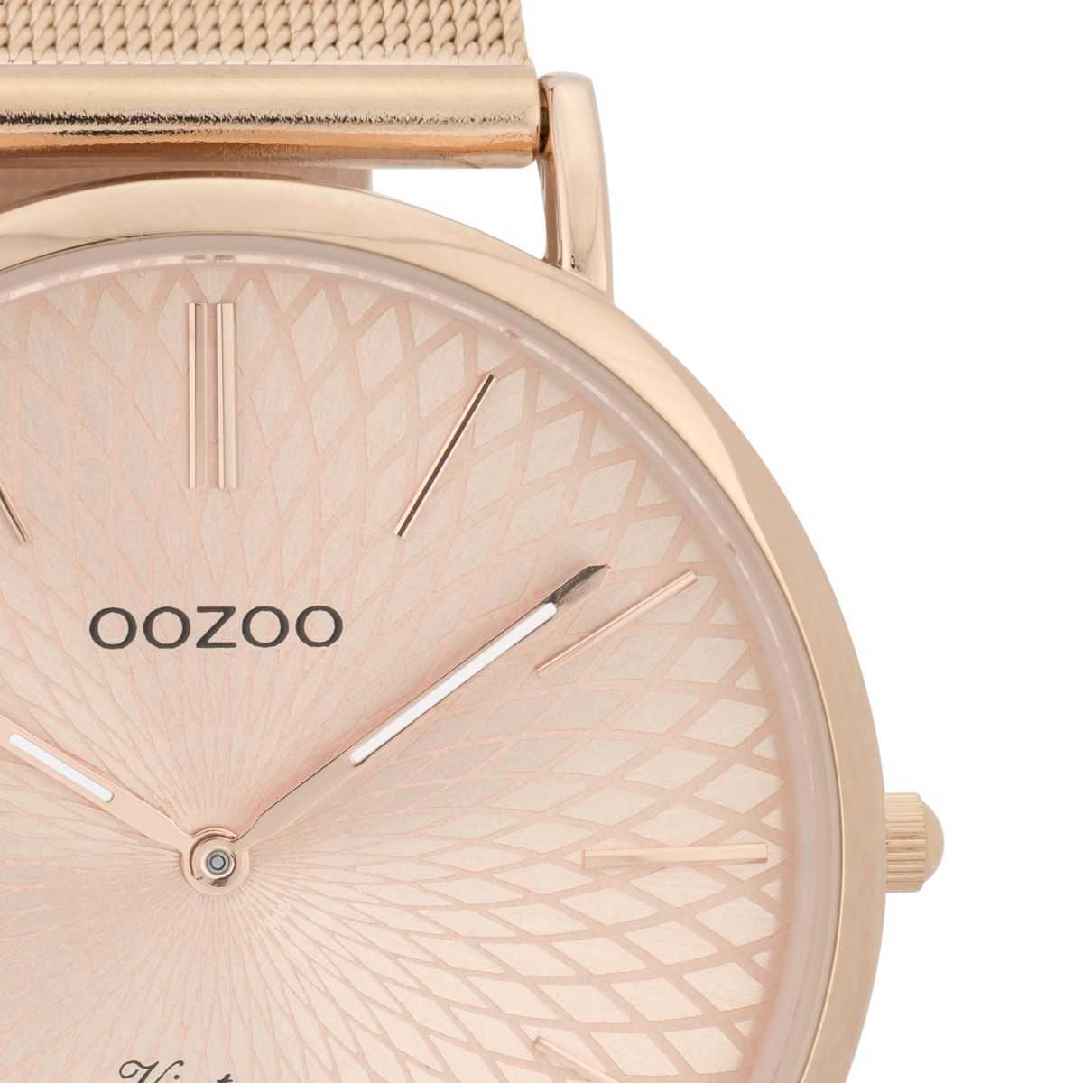 Oozoo Vintage Damenuhr C9343 - rose - Meshband - 40 mm - Zifferblatt