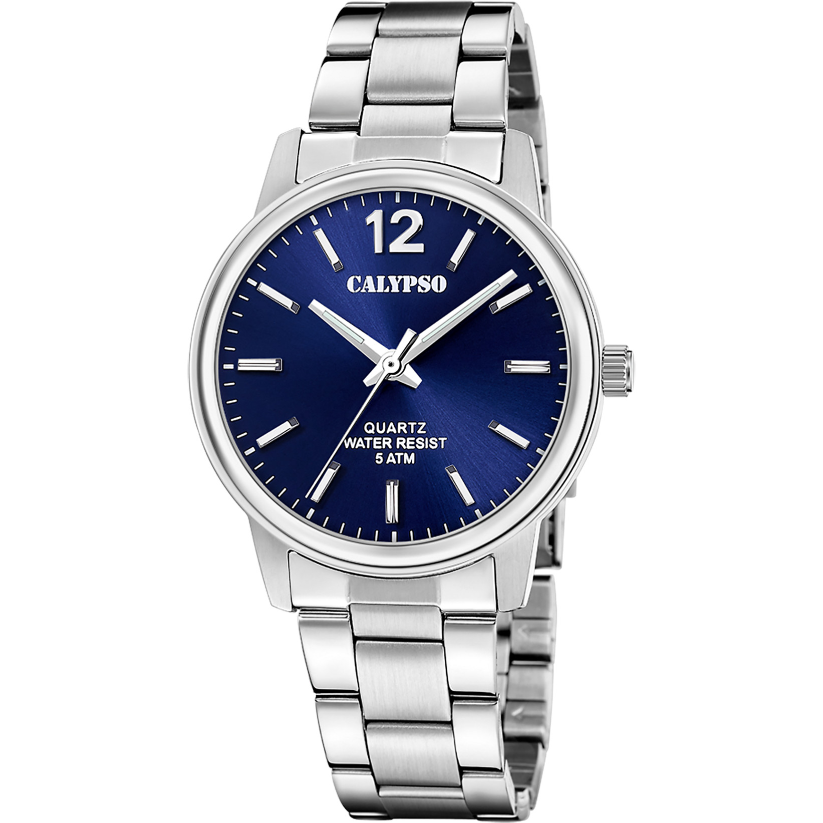 Calypso Basic Herrenuhr K5864-3 Blau Edelstahlband 40 mm