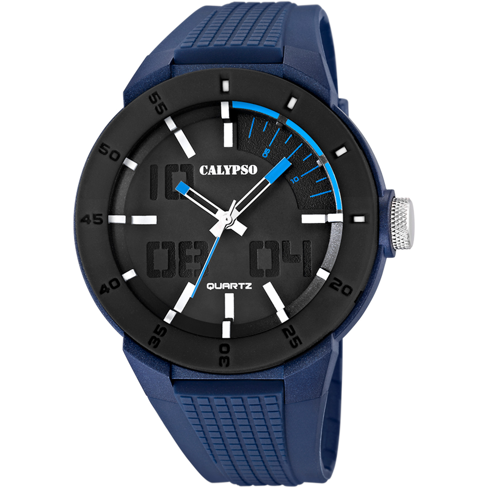 Calypso Street Style Herrenuhr K5629-3 Kunststoffband Blau 49,1 mm