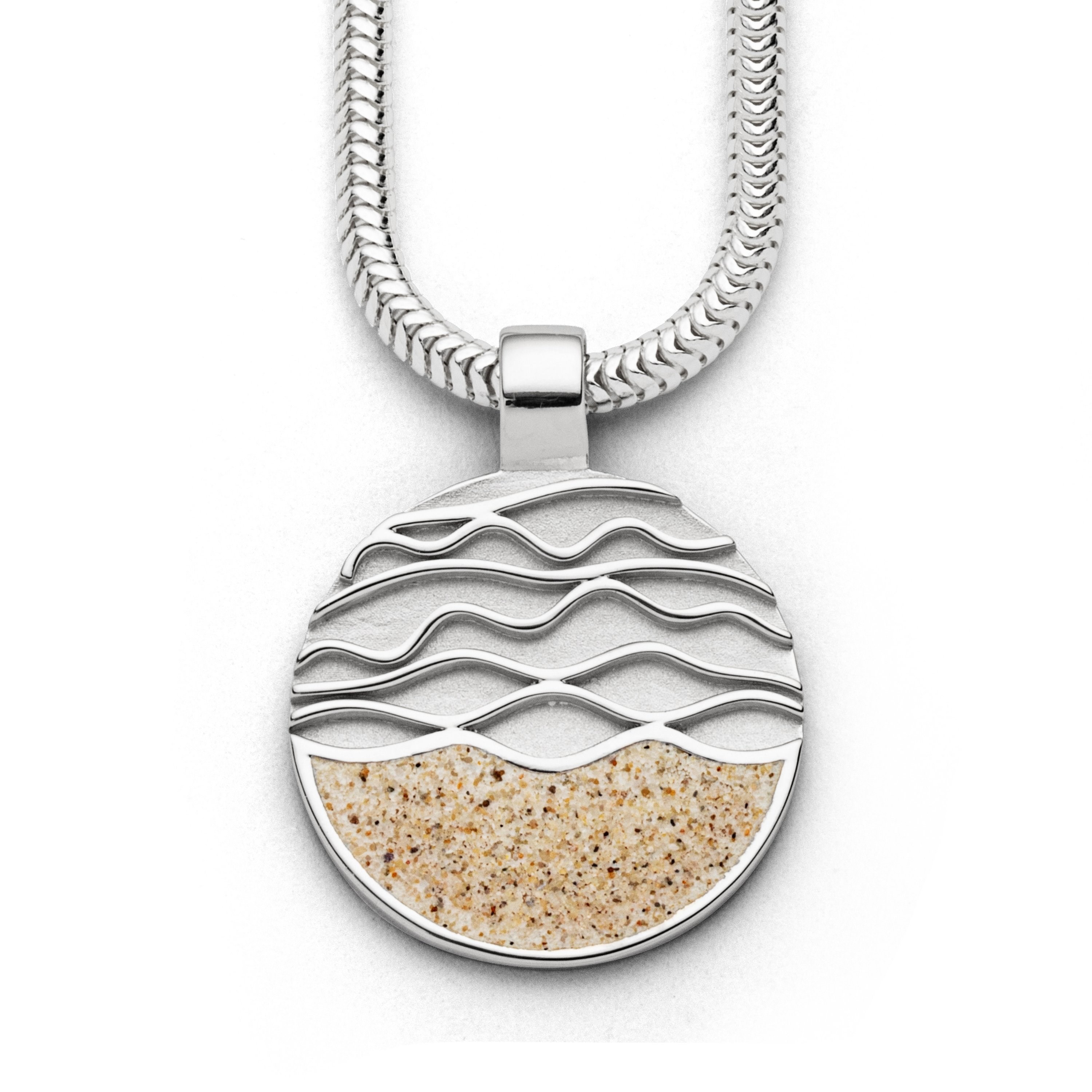 DUR Anhänger P3033 „Strandwellen" Silber Strandsand 25 mm DUR Anhänger P3033 „Strandwellen" Silber Strandsand 25 mm