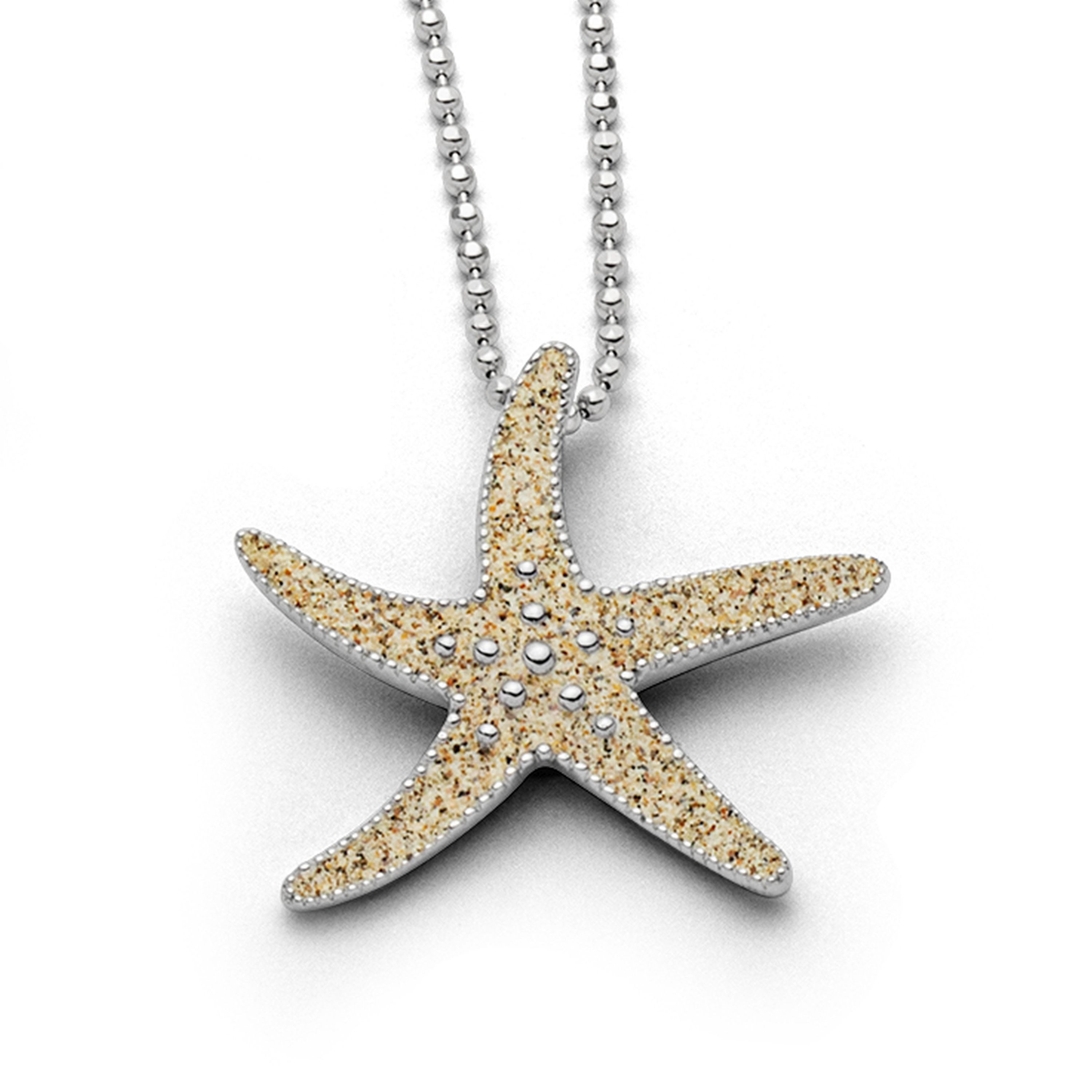 DUR Anhänger P2826 „Sandseestern" 925er Silber Strandsand 33 mm DUR Anhänger P2826 „Sandseestern" 925er Silber Strandsand 33 mm