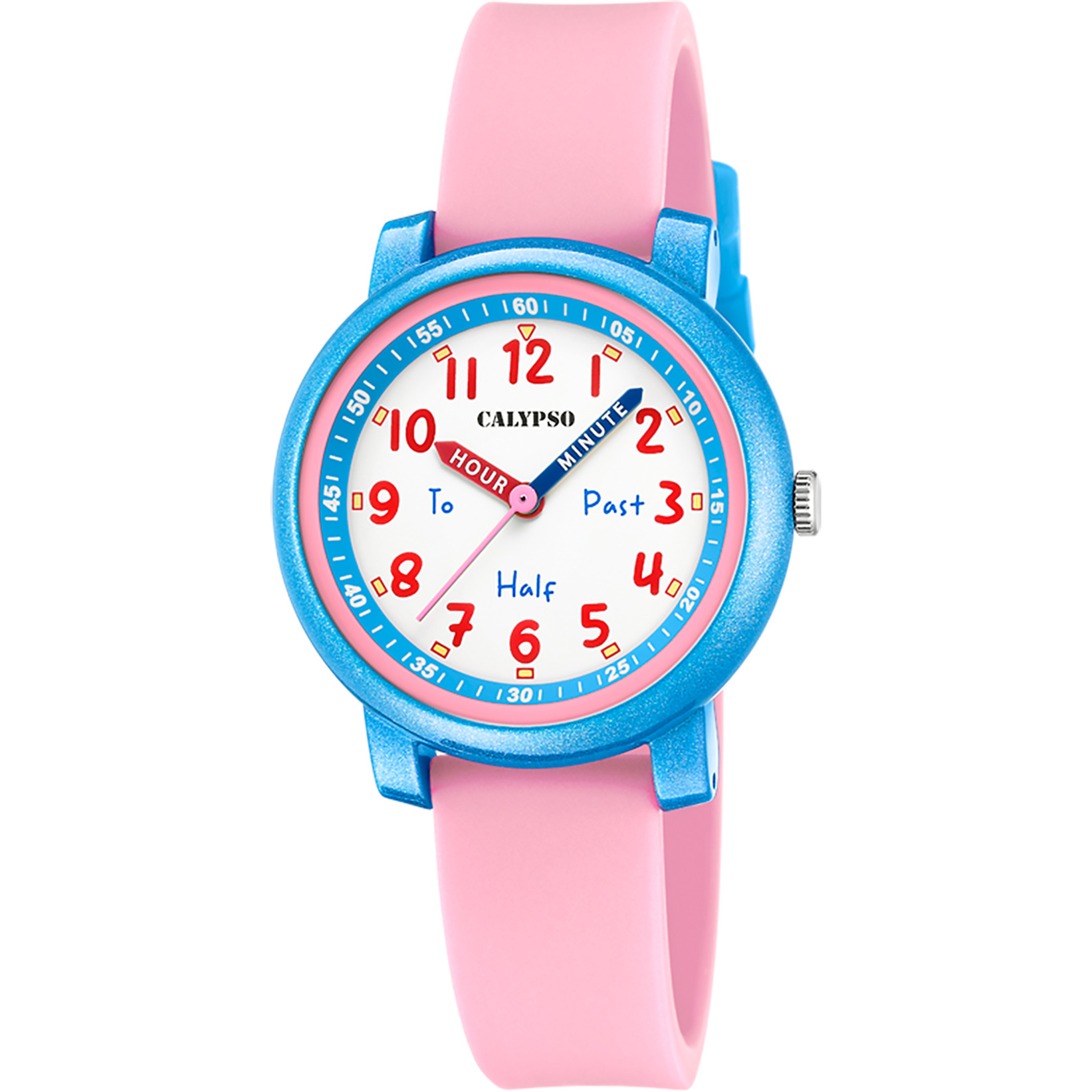 Calypso Junior Kinderuhr Lernuhr K5827-2 – Hellblau/Rosa 32 mm 5 Bar